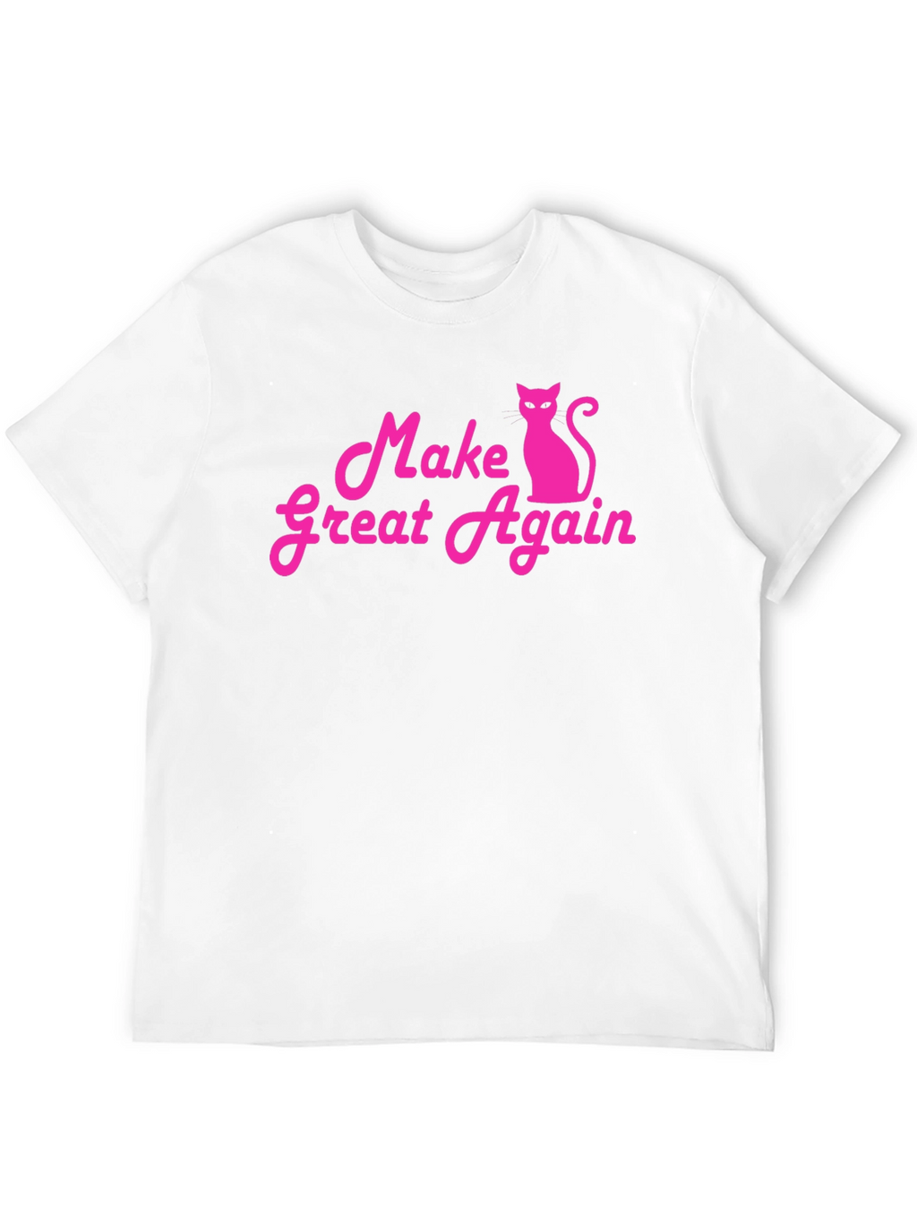 Make Great Again Cat T-Shirt - Pink on Black