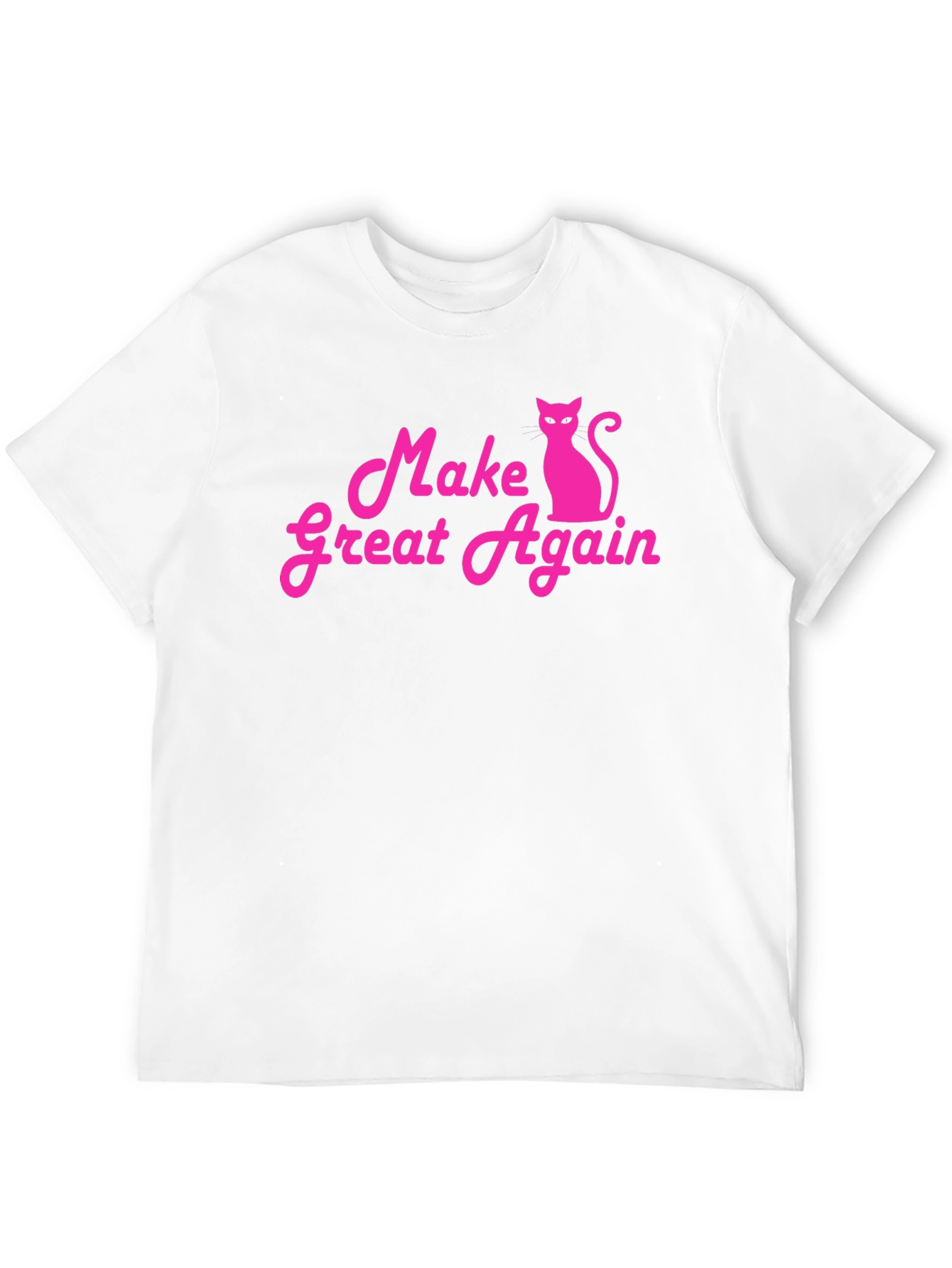 Make Great Again Cat T-Shirt - Pink on Black