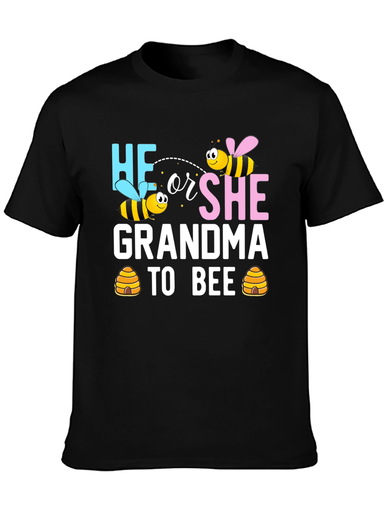 He or She Grandma to Bee Gender Reveal T-Shirt