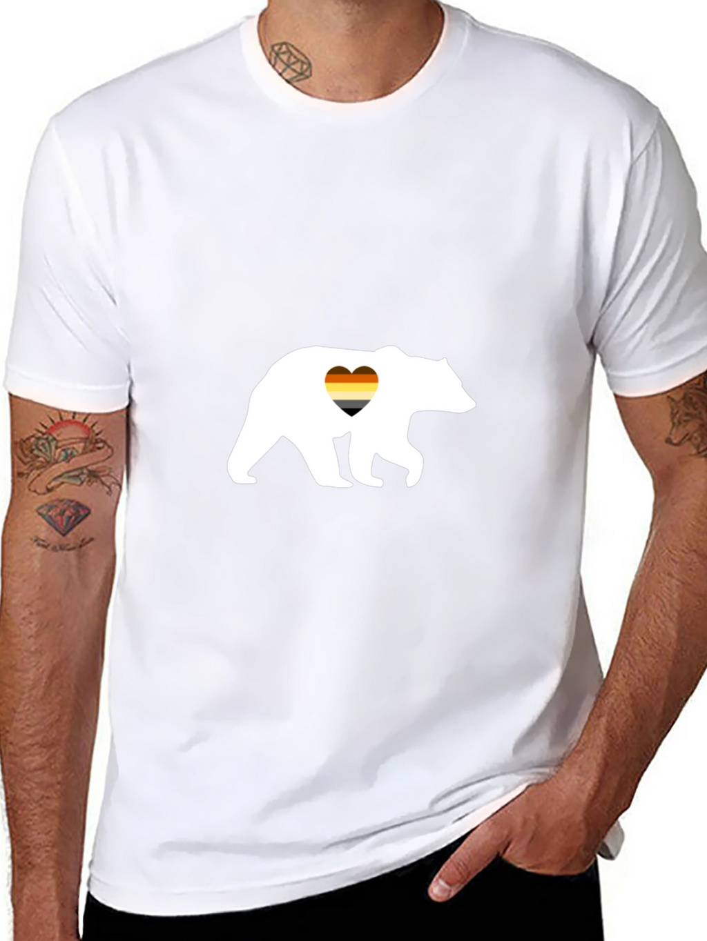 Gay Bear Pride T-Shirt - Black Cotton Tee