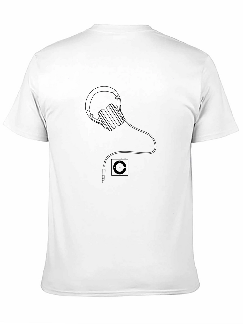 Headphones Graphic Tee - Black Casual Comfort