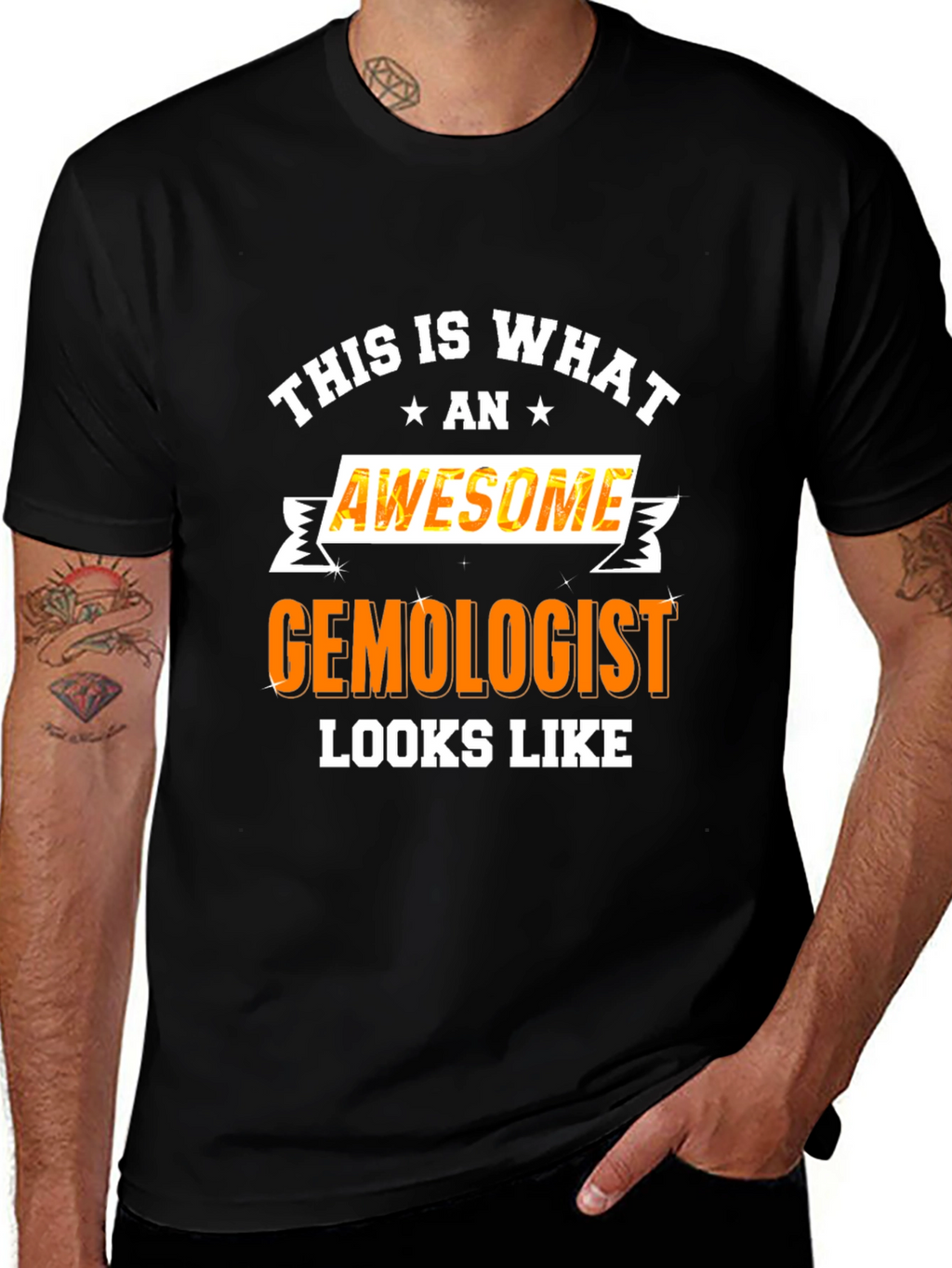 Awesome Gemologist Graphic Tee - Black