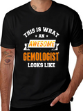 Awesome Gemologist Graphic Tee - Black