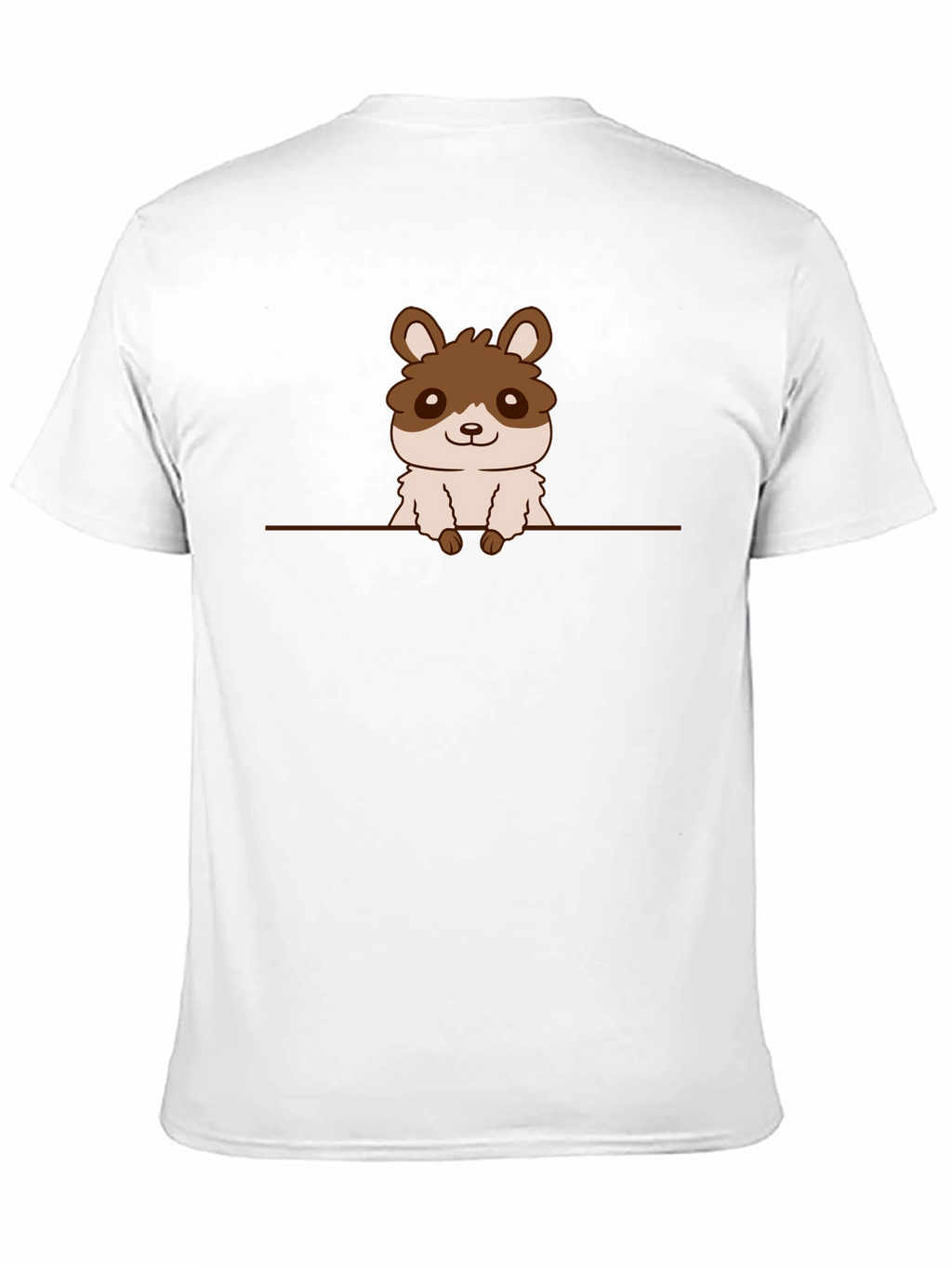 Cute Hamster Graphic Tee - Black