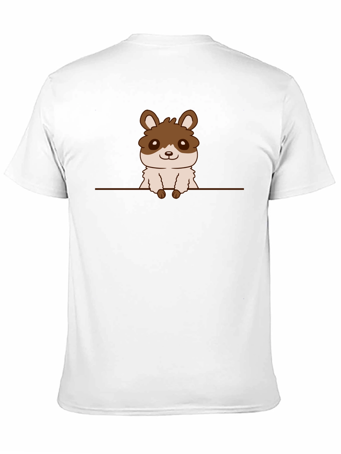Cute Hamster Graphic Tee - Black