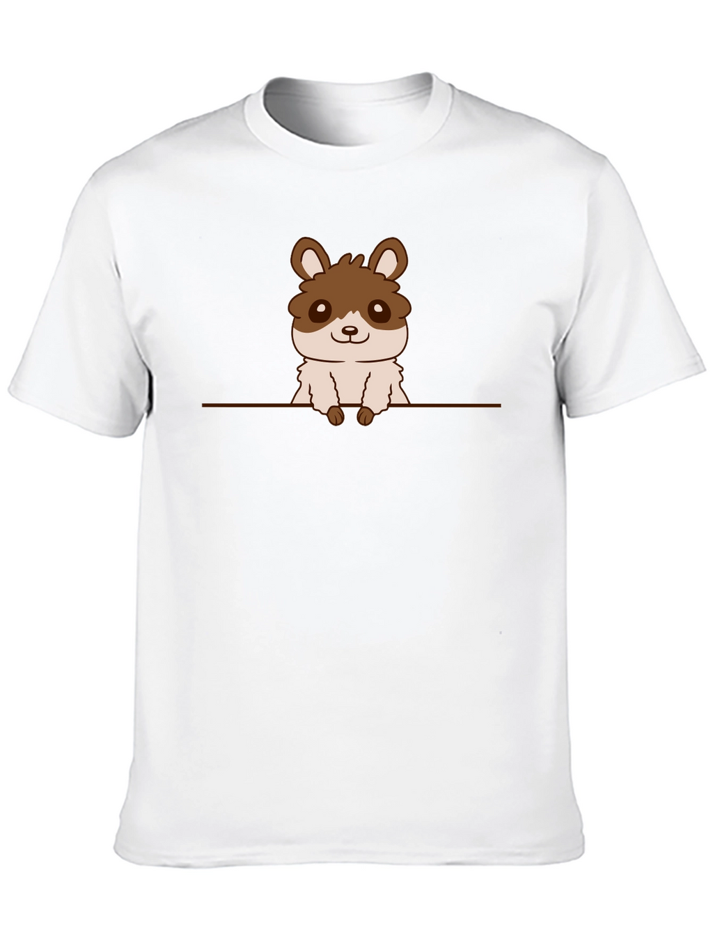 Cute Hamster Graphic Tee - Black