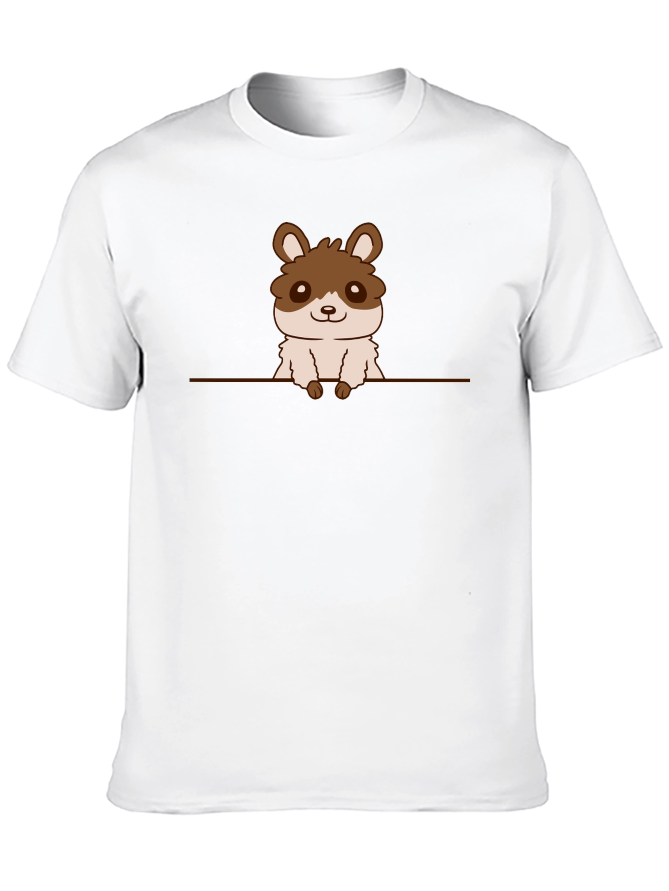 Cute Hamster Graphic Tee - Black