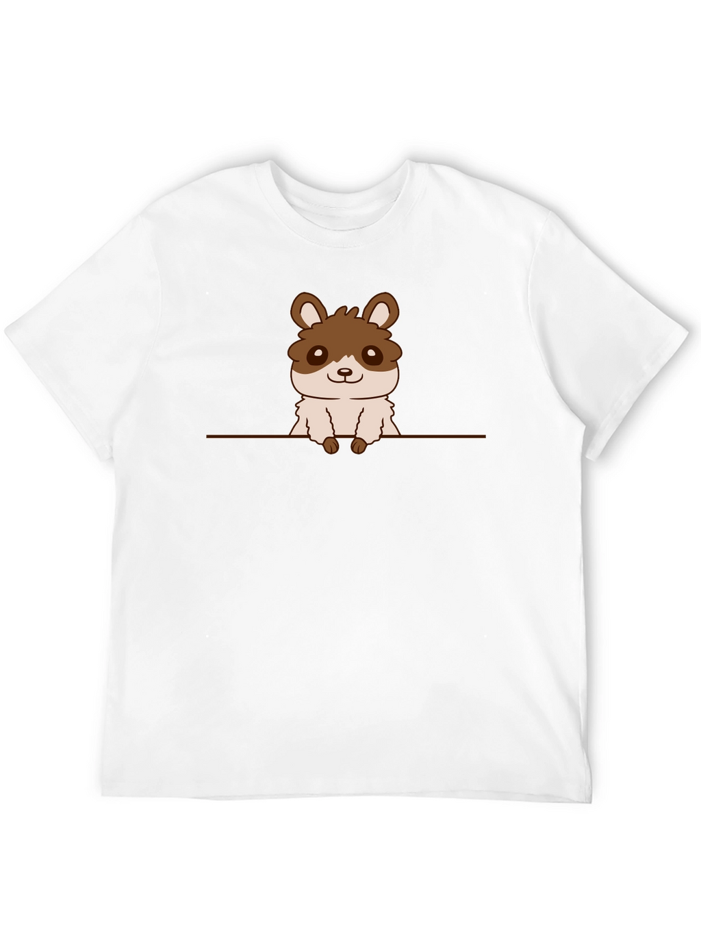 Cute Hamster Graphic Tee - Black