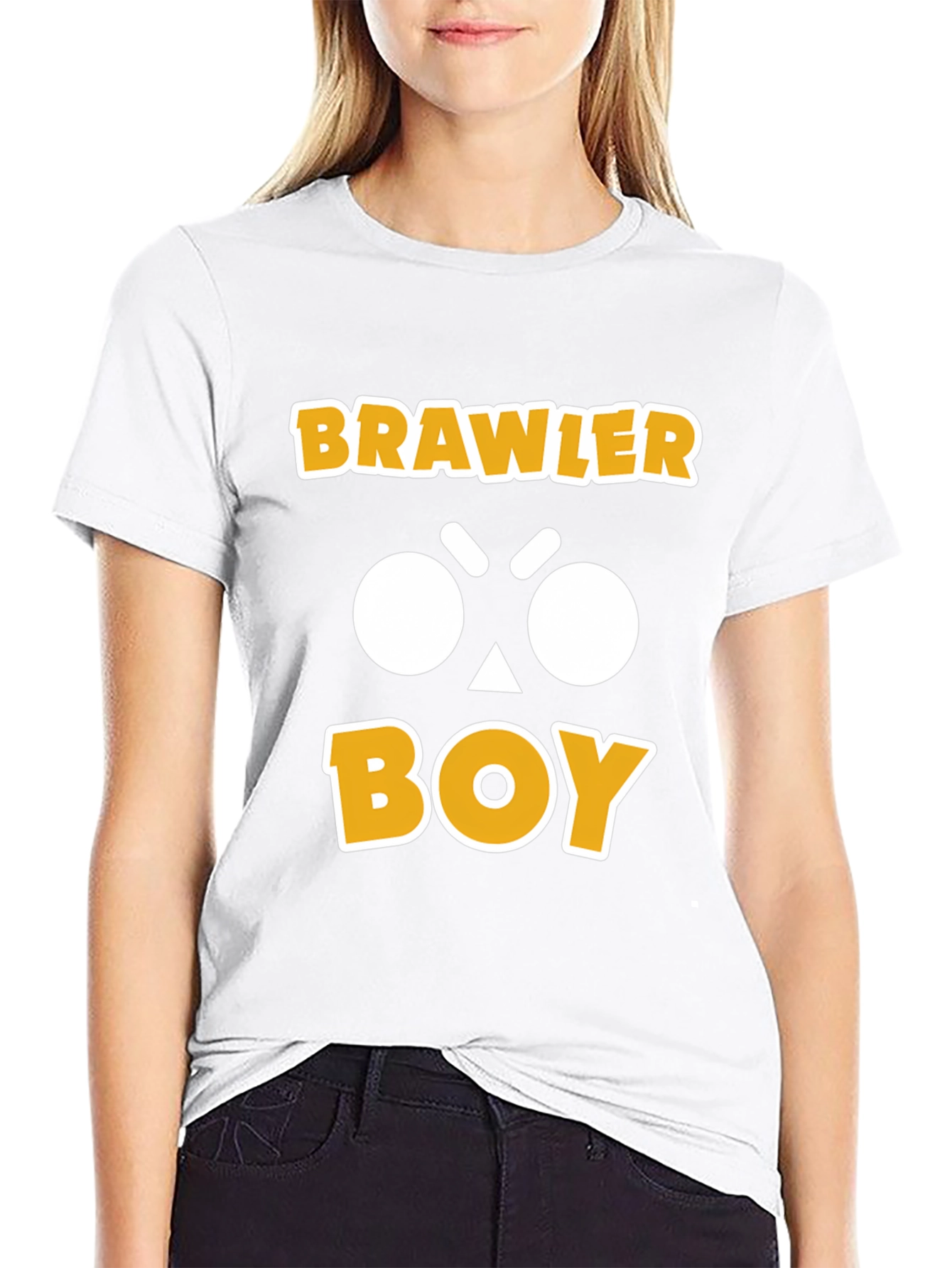 Brawler Boy Graphic Print T-Shirt - Black