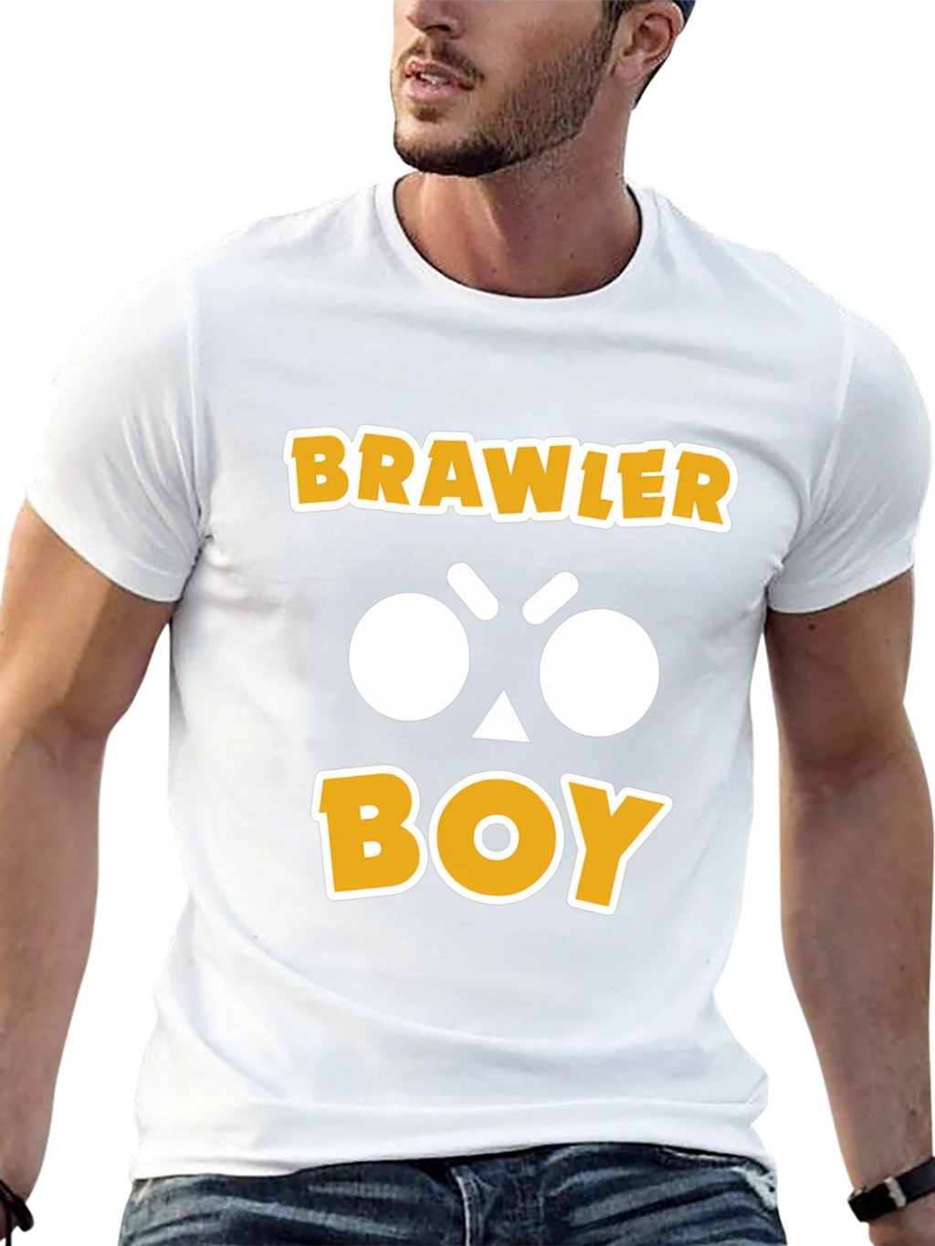 Brawler Boy Graphic Print T-Shirt - Black