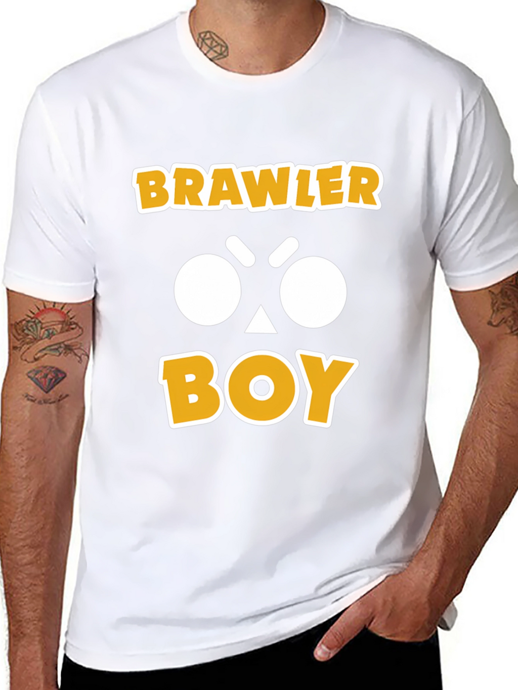 Brawler Boy Graphic Print T-Shirt - Black