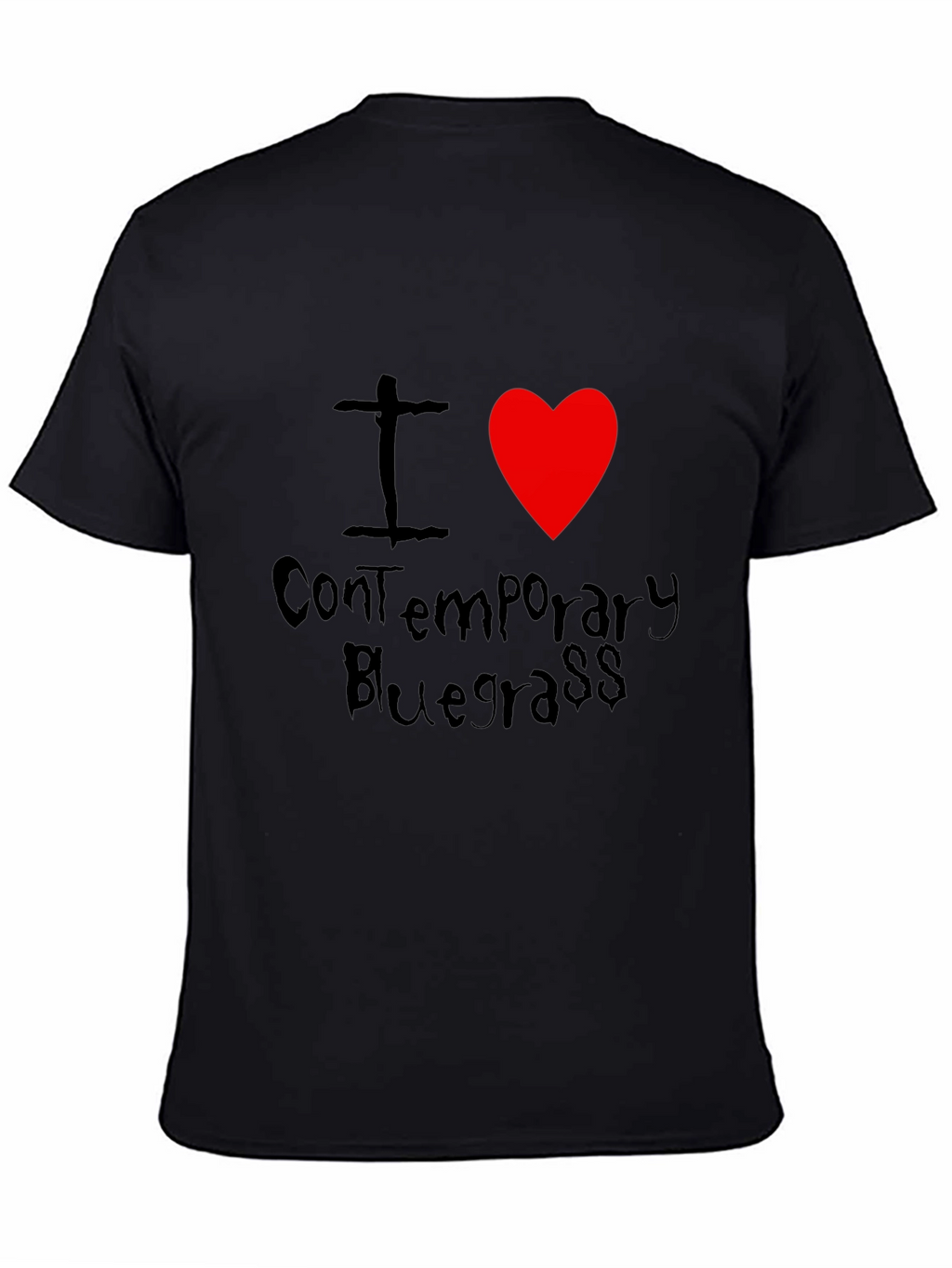 I Heart Contemporary Bluegrass Black T-Shirt