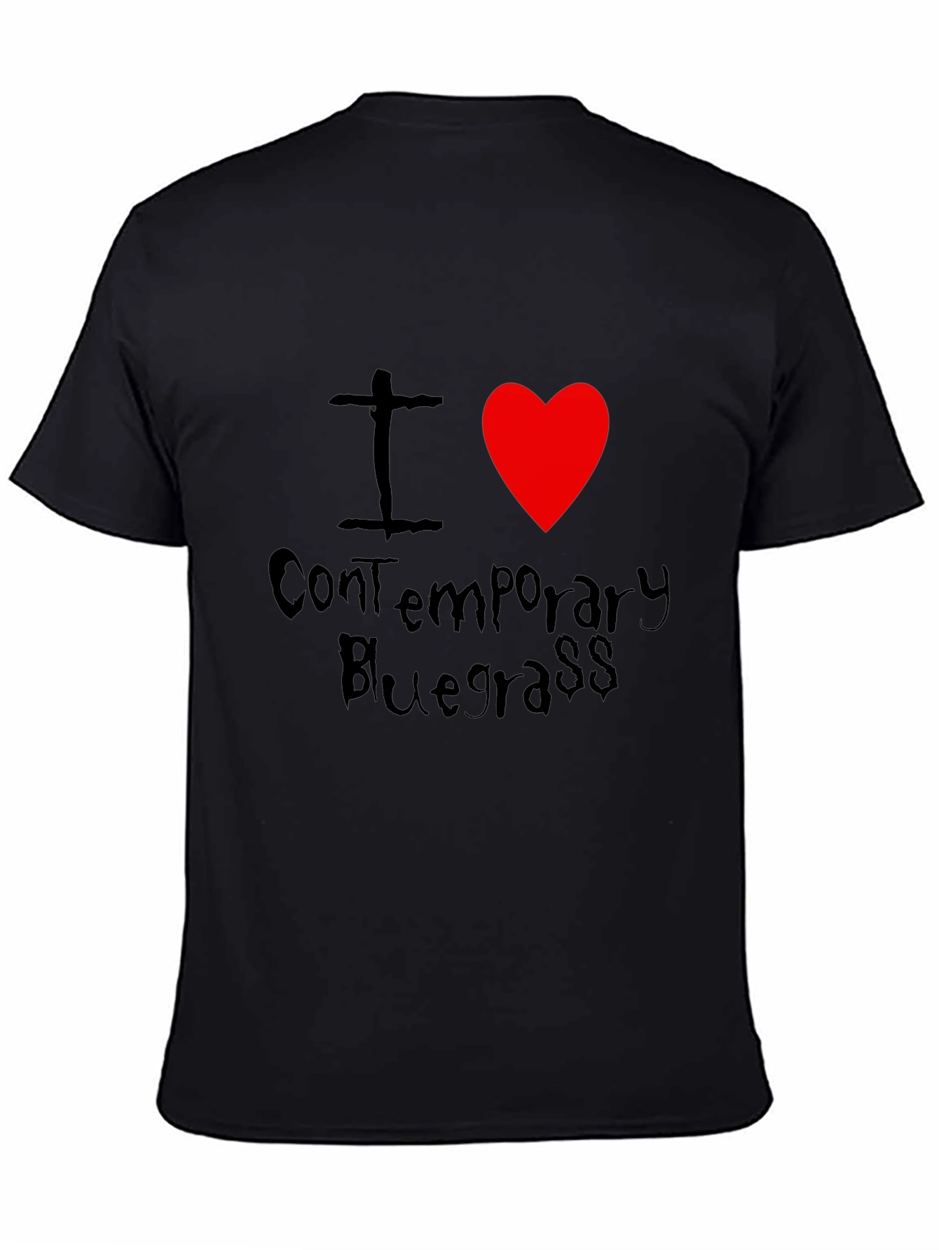 I Heart Contemporary Bluegrass Black T-Shirt