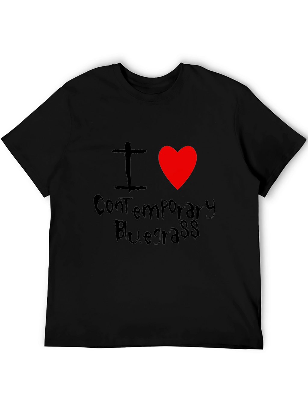 I Heart Contemporary Bluegrass Black T-Shirt