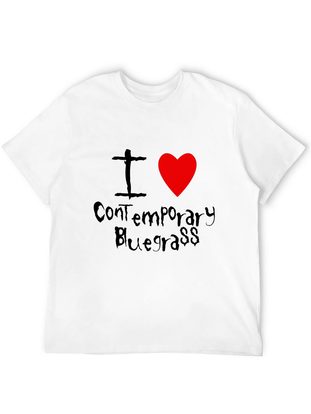 I Heart Contemporary Bluegrass Black T-Shirt