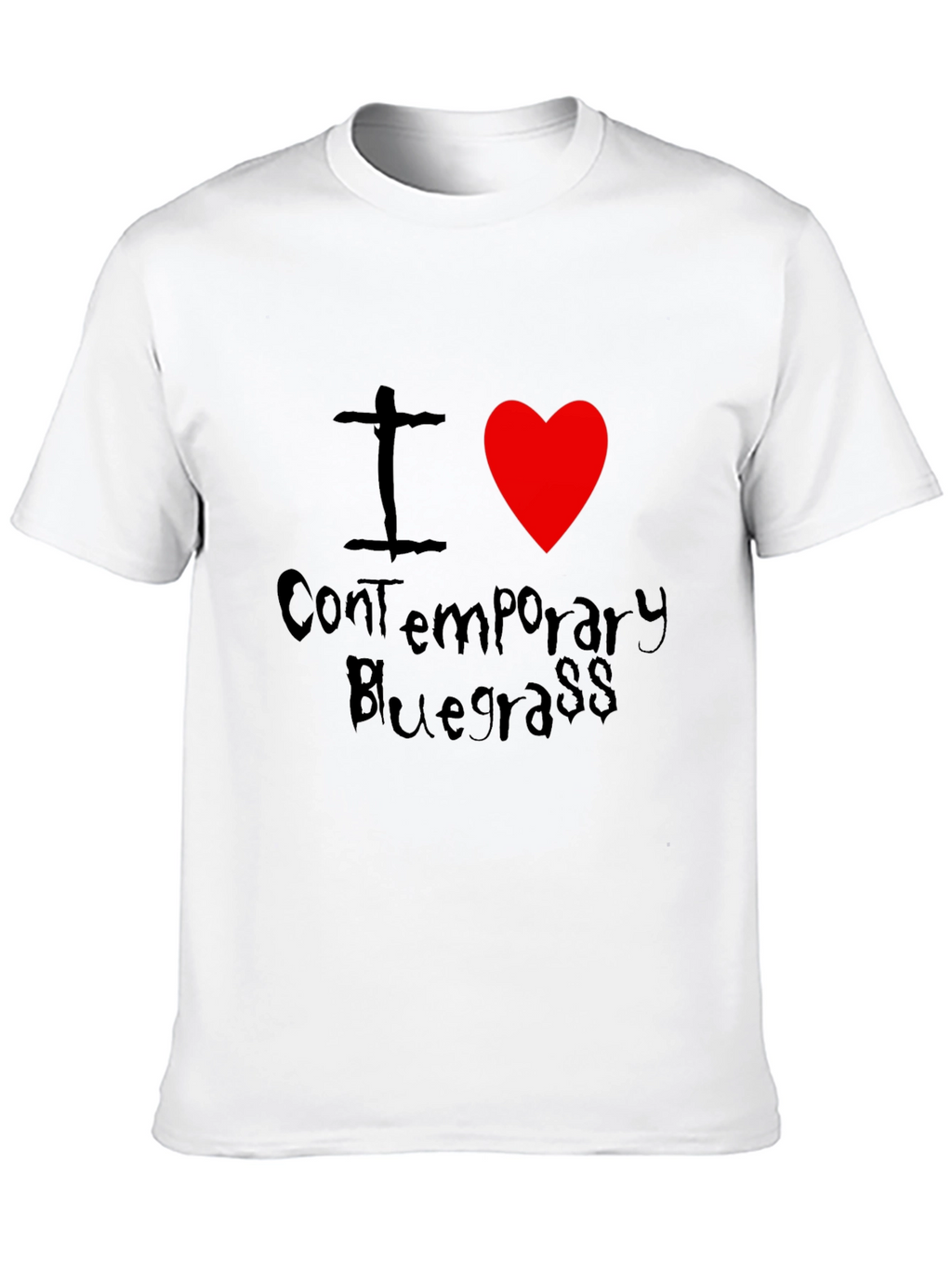 I Heart Contemporary Bluegrass Black T-Shirt