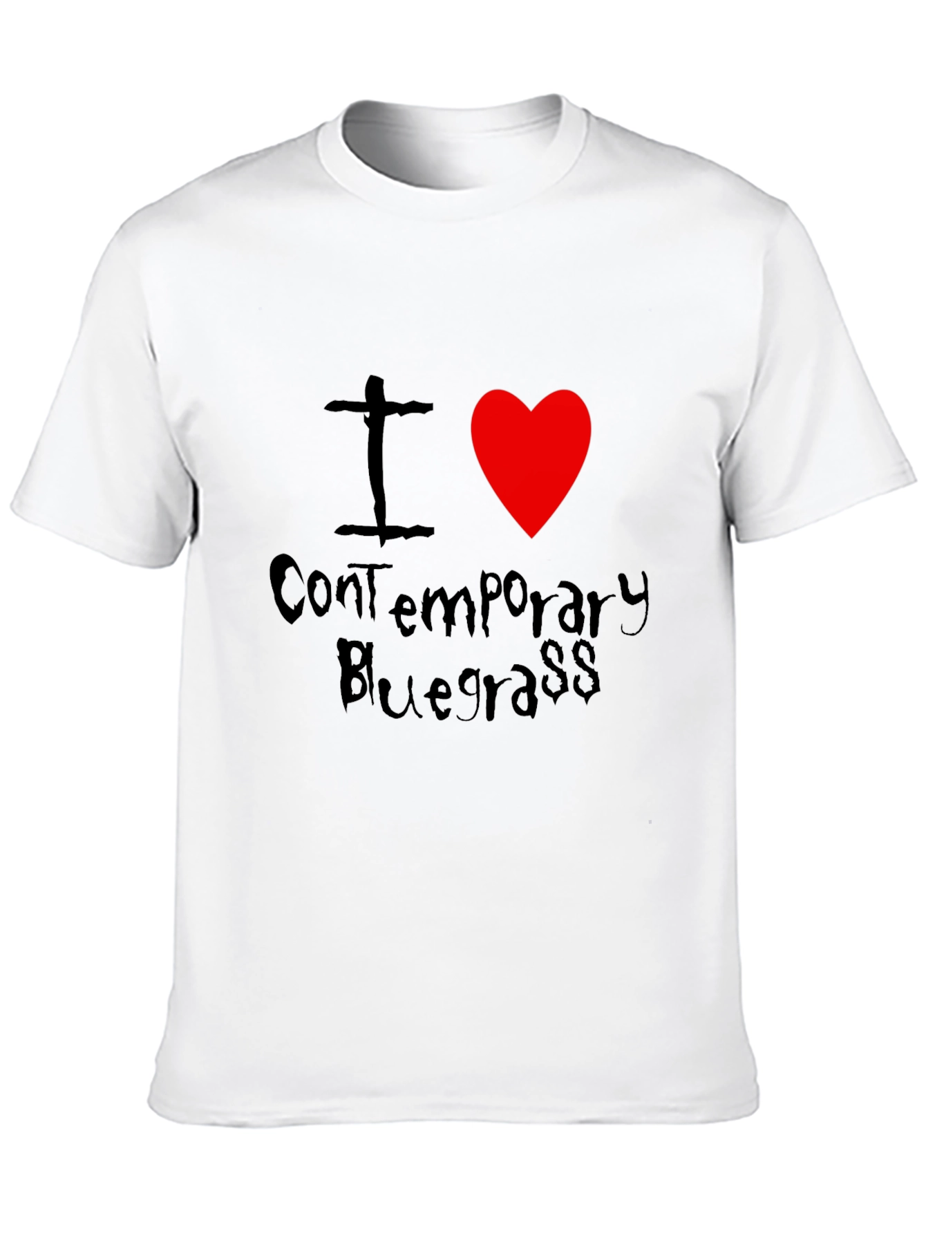 I Heart Contemporary Bluegrass Black T-Shirt
