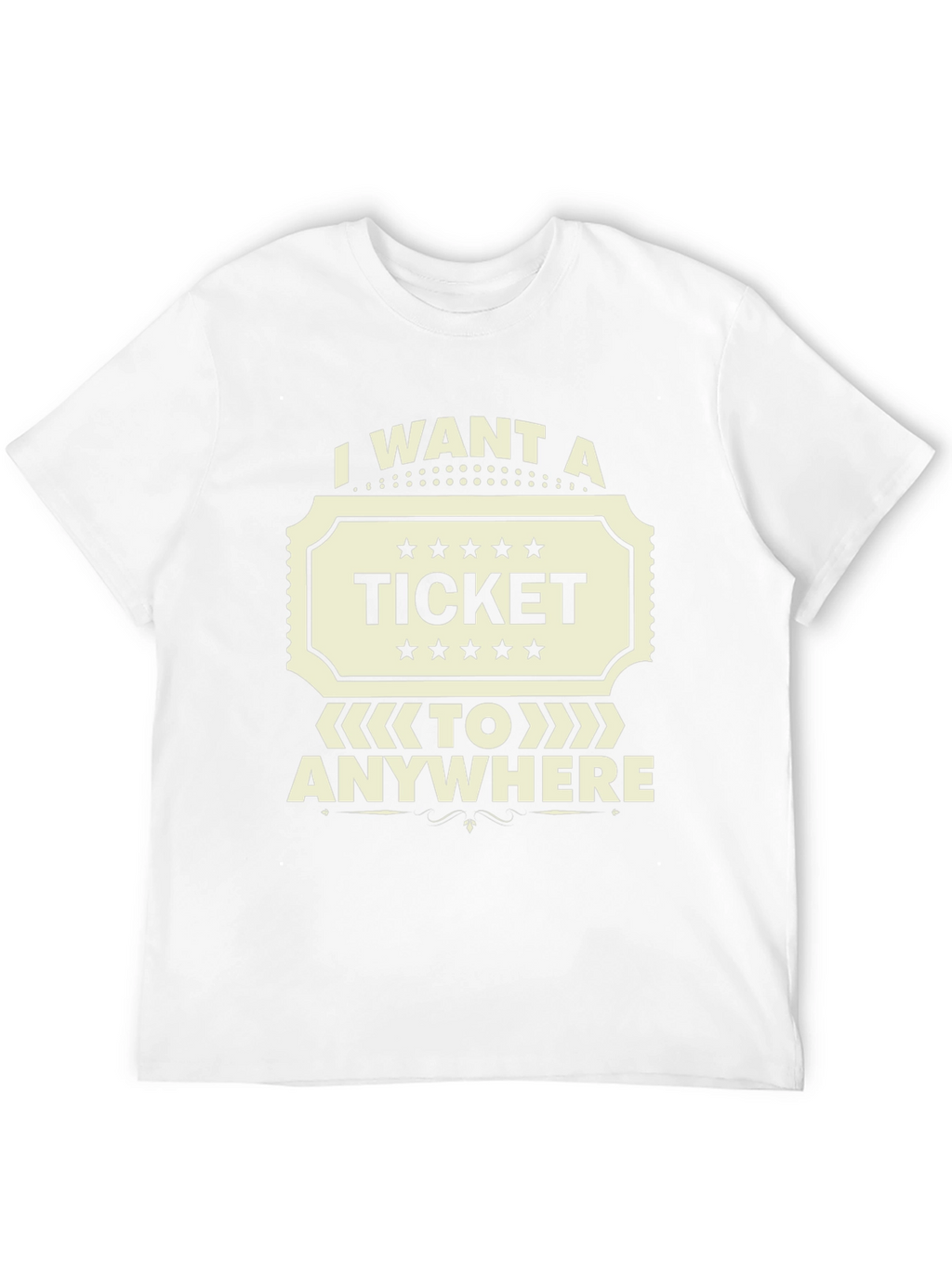 I Want A Ticket To Anywhere Black T-Shirt