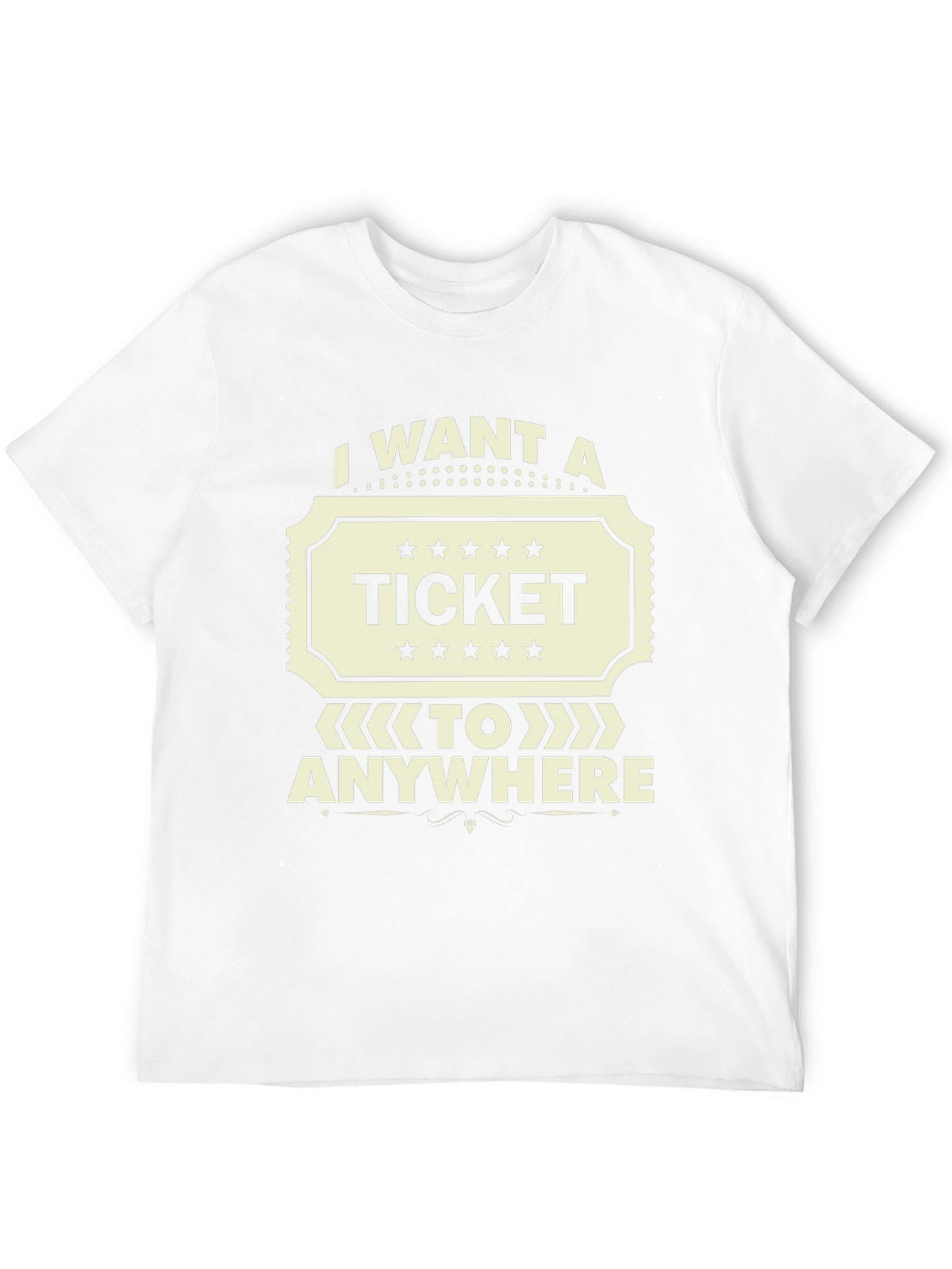 I Want A Ticket To Anywhere Black T-Shirt