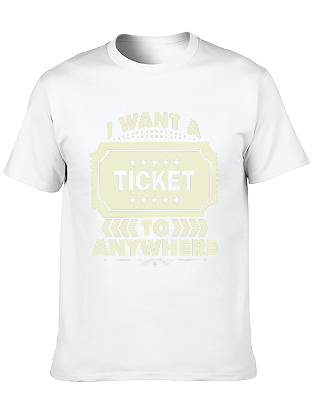 I Want A Ticket To Anywhere Black T-Shirt