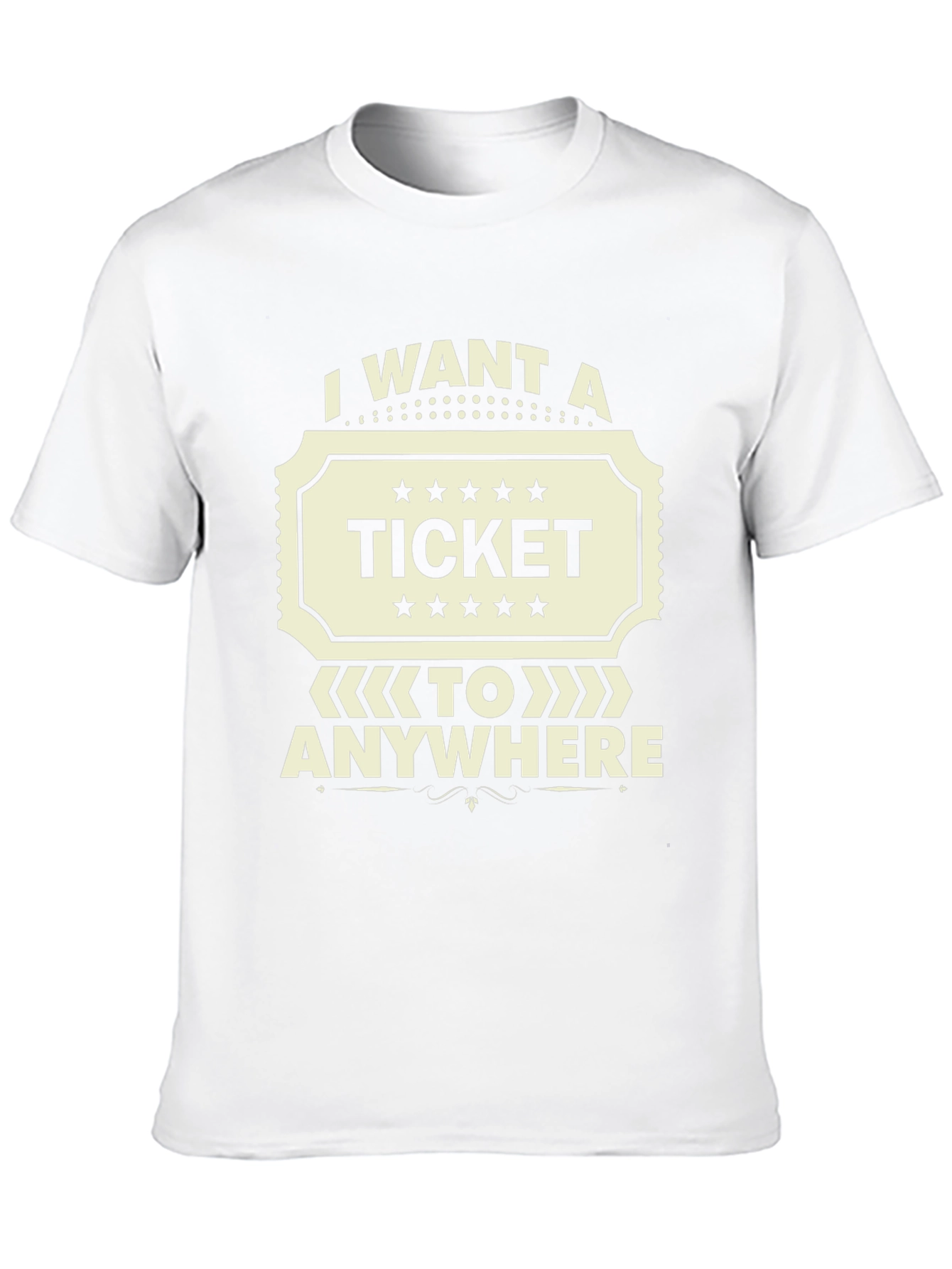 I Want A Ticket To Anywhere Black T-Shirt