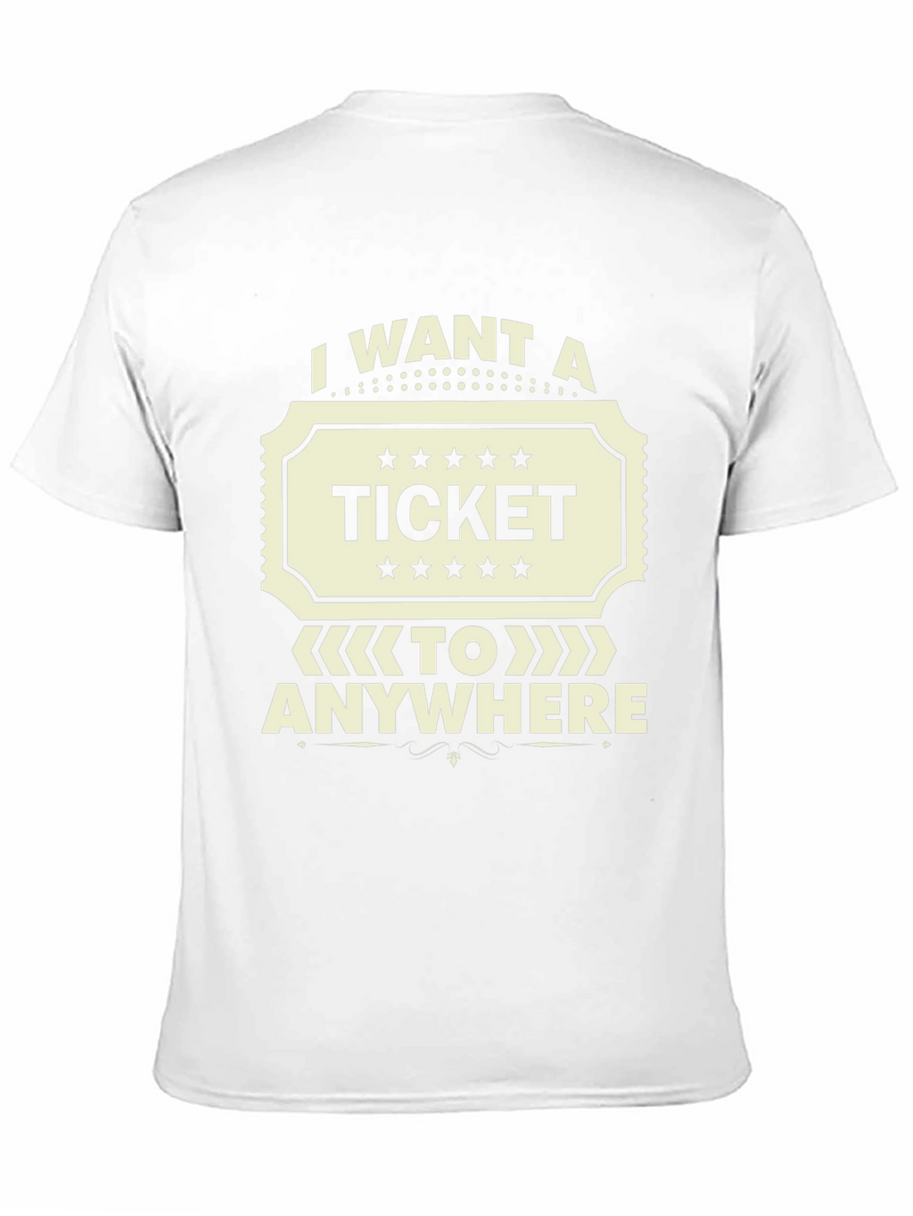 I Want A Ticket To Anywhere Black T-Shirt