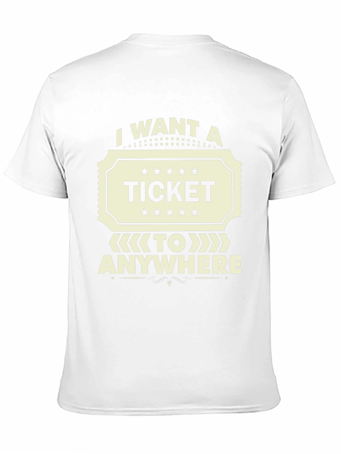 I Want A Ticket To Anywhere Black T-Shirt