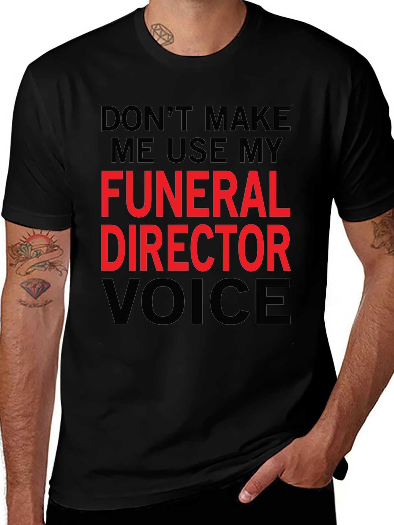 Funeral Director Voice Graphic Tee - Black