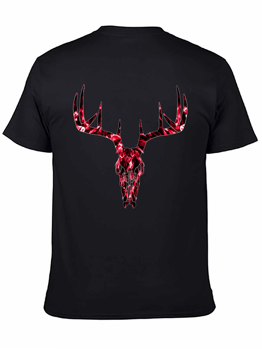Deer Skull Graphic Tee - Mens Black T-Shirt