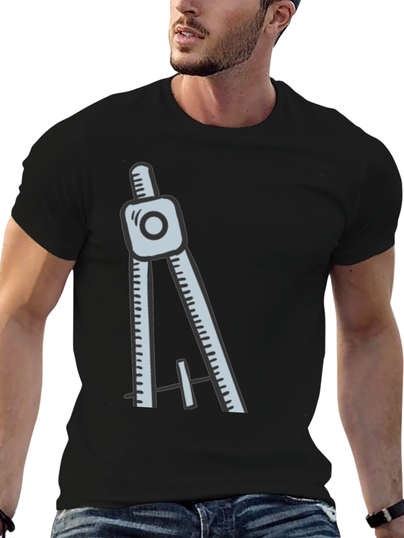 Architect Compass Graphic Tee - Cool Design T-Shirt