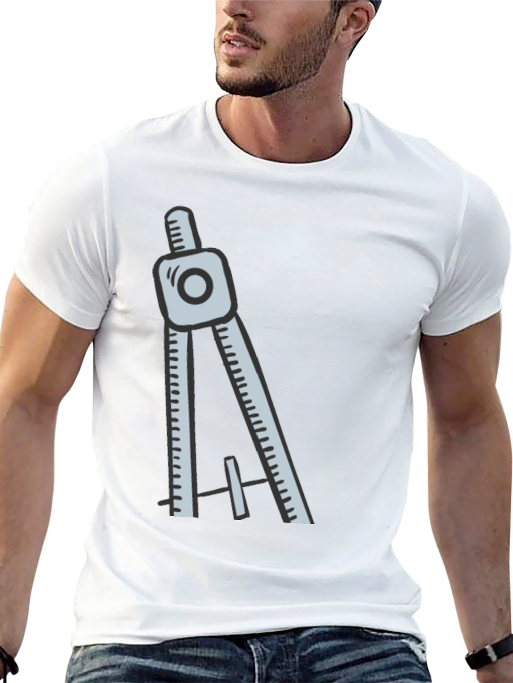 Architect Compass Graphic Tee - Cool Design T-Shirt