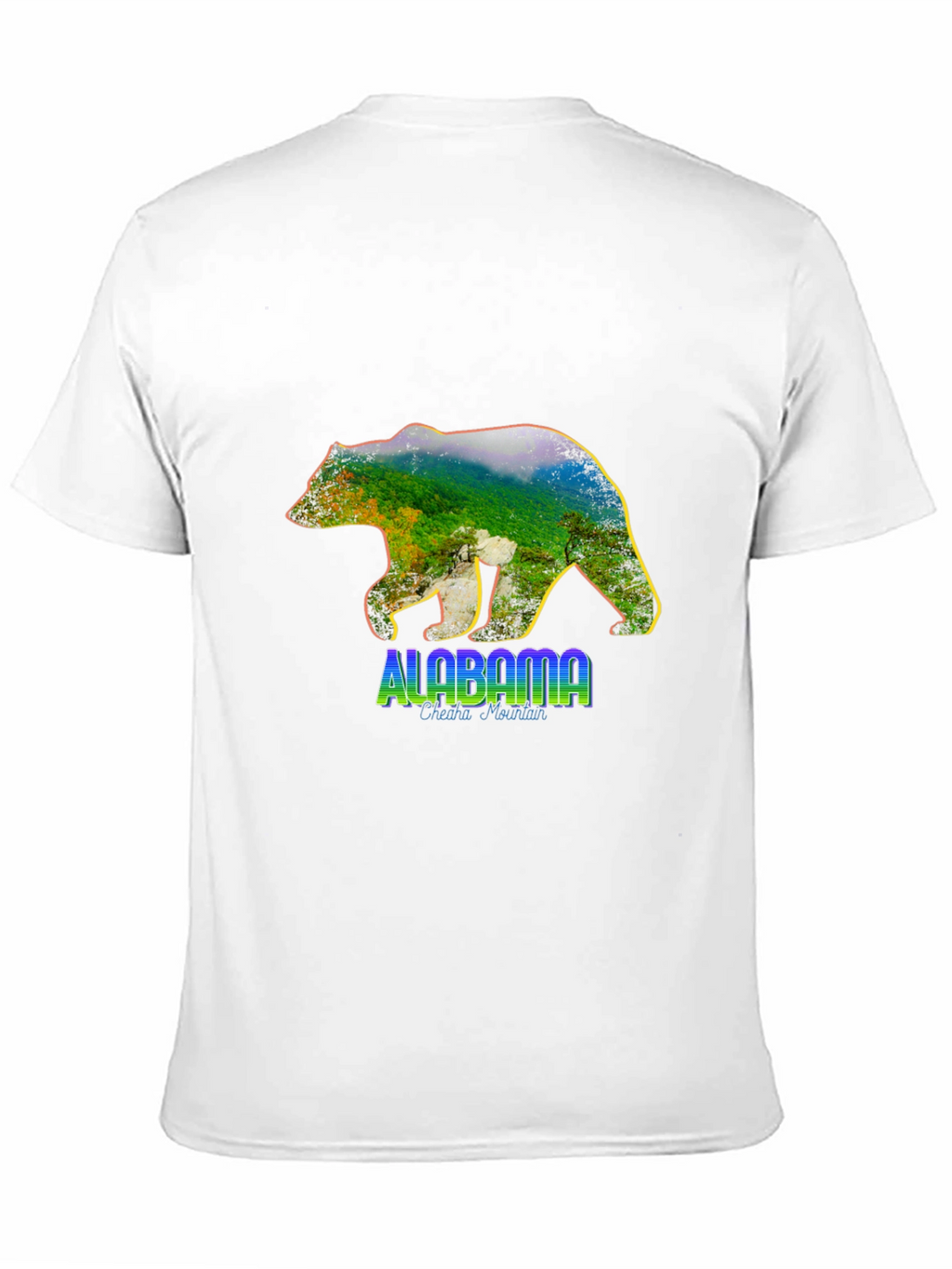Alabama Bear Graphic T-Shirt - Mens Black Crew Neck