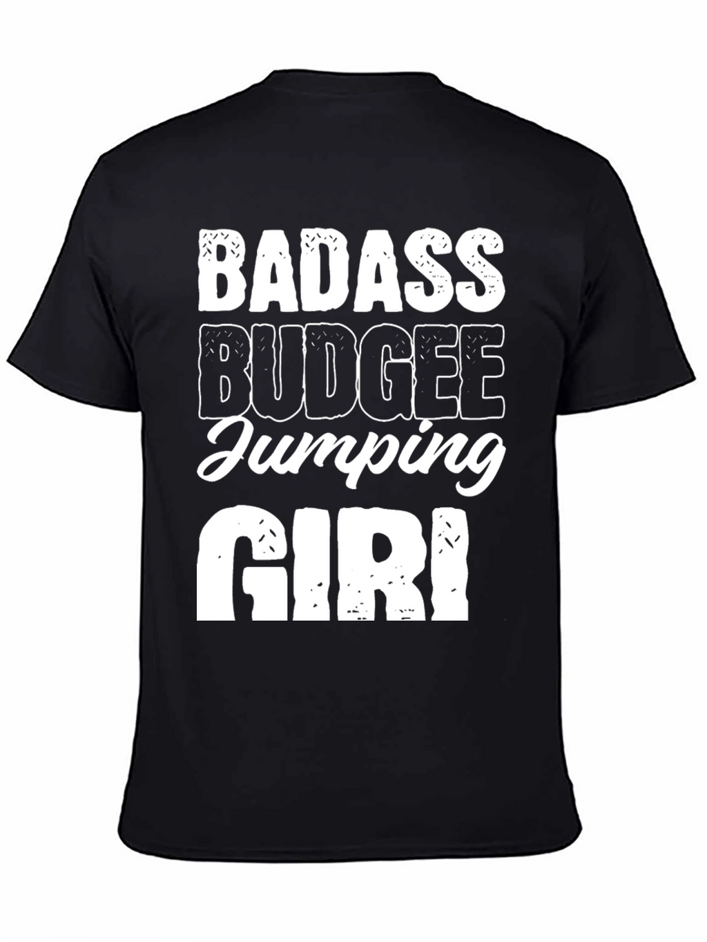 Badass Budgee Jumping Girl Black Tee