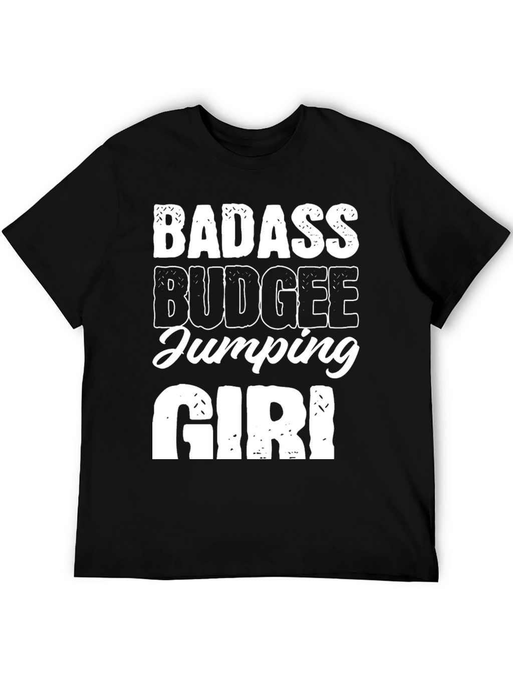 Badass Budgee Jumping Girl Black Tee