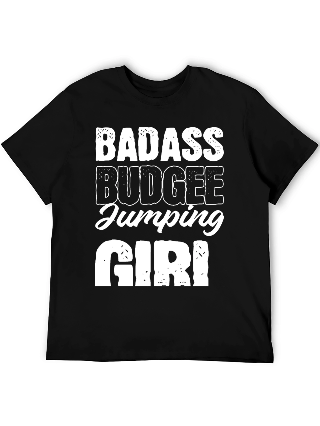 Badass Budgee Jumping Girl Black Tee