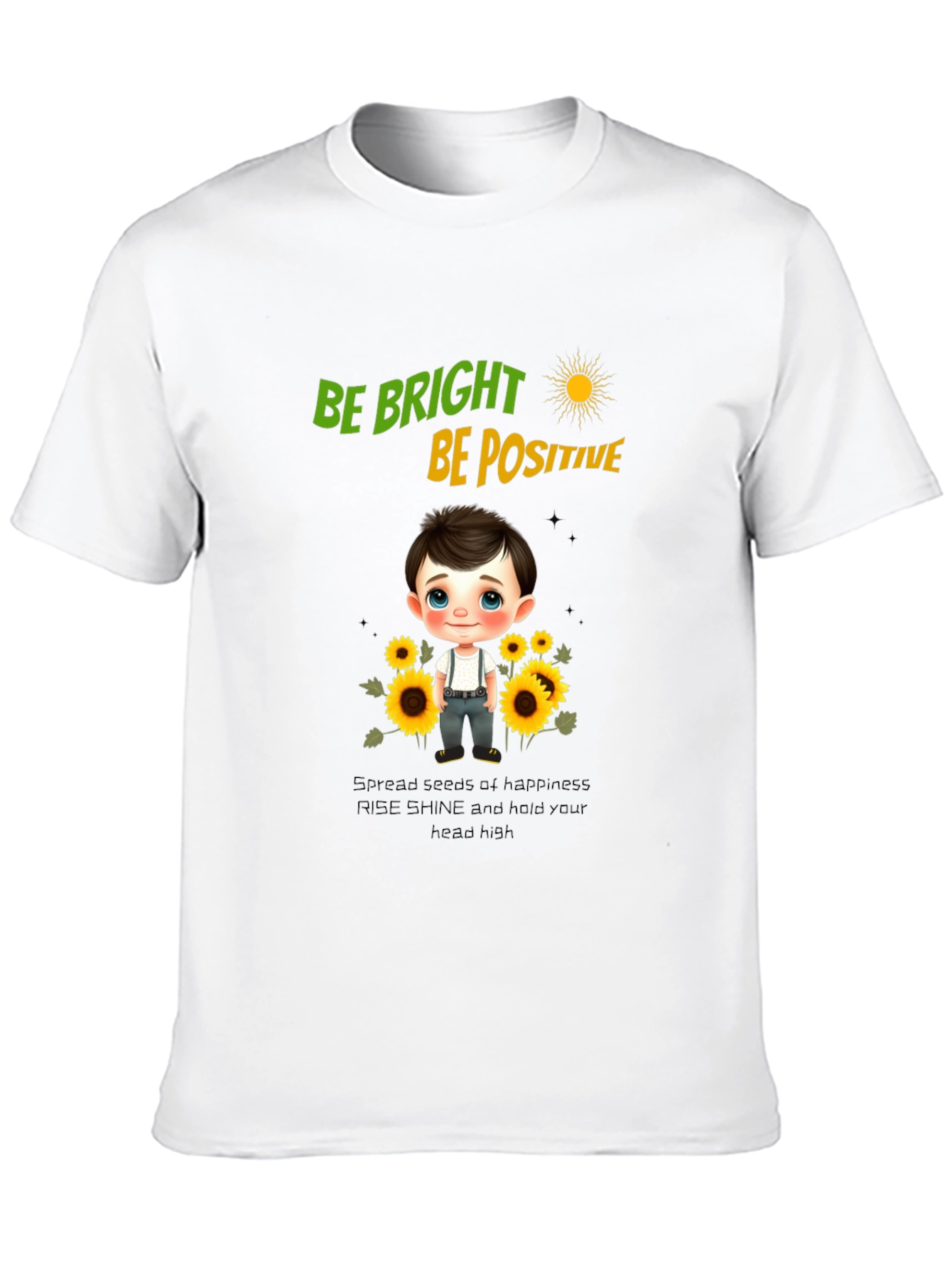 Be Bright Be Positive Graphic T-Shirt