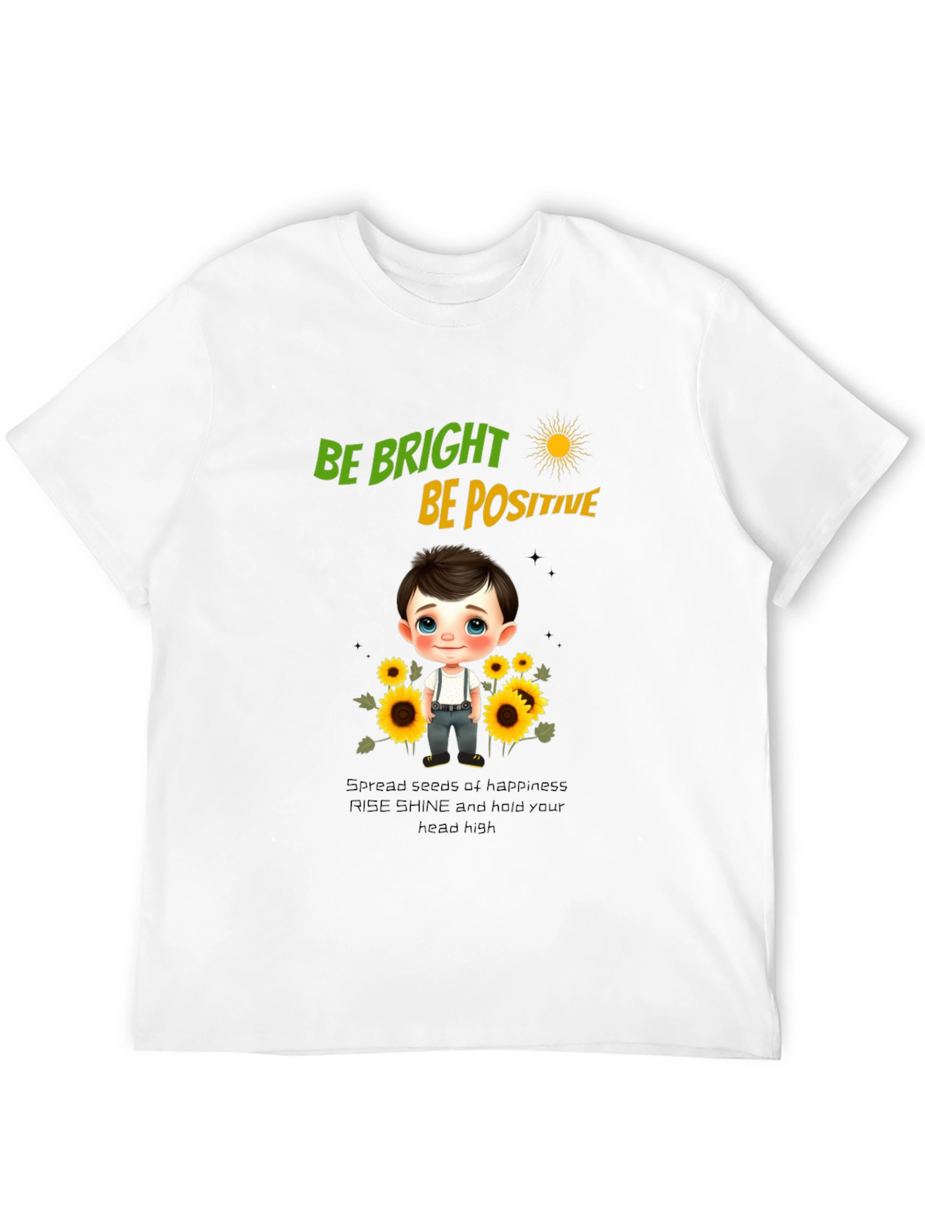Be Bright Be Positive Graphic T-Shirt