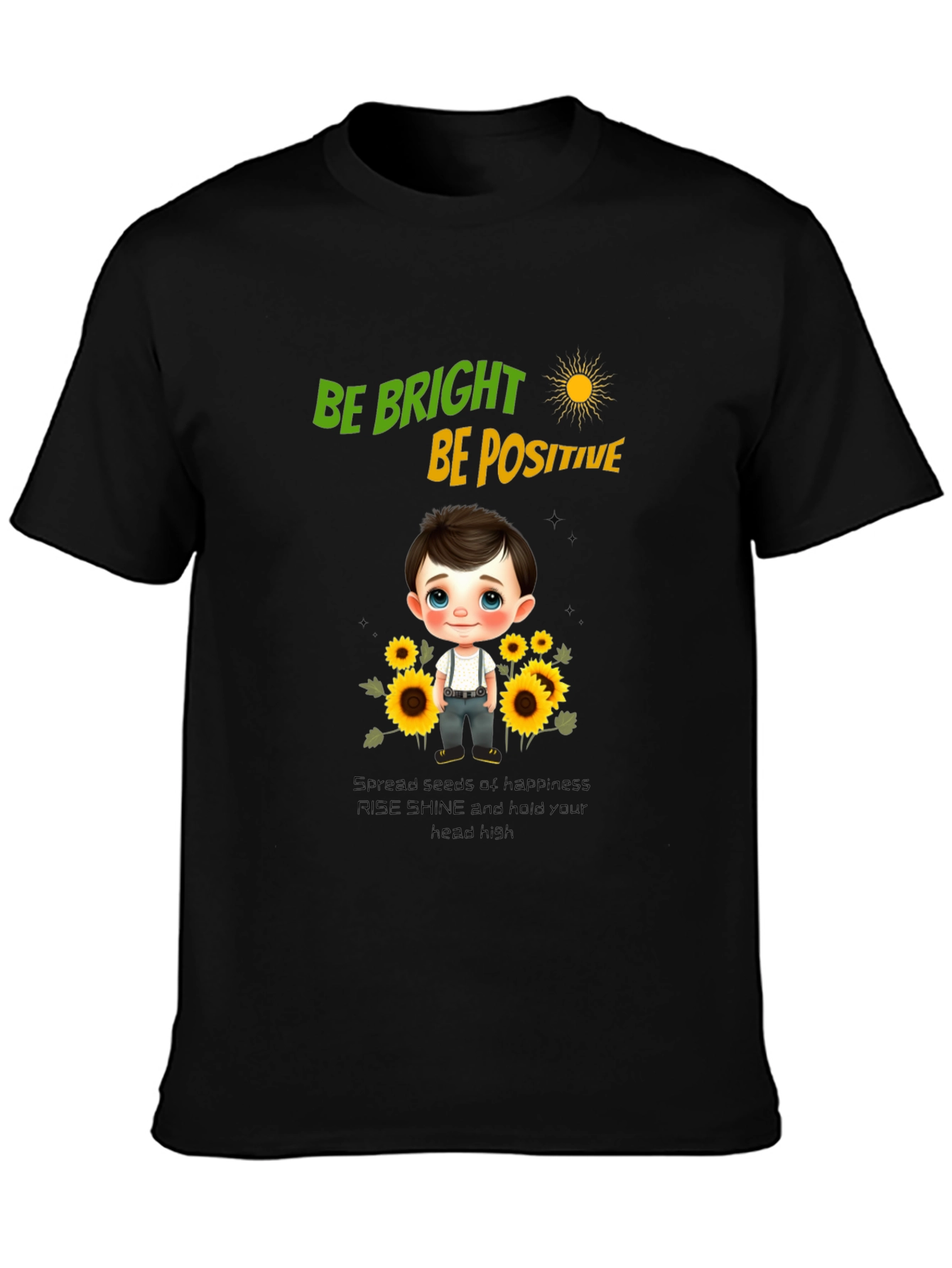 Be Bright Be Positive Graphic T-Shirt