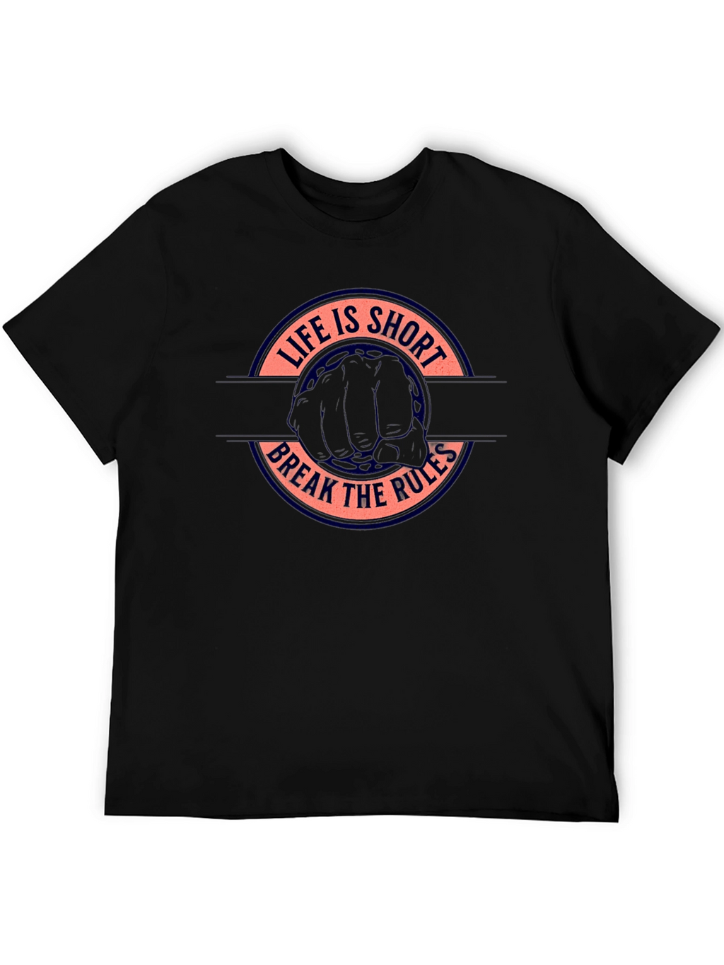Life is Short Break the Rules Graphic Tee