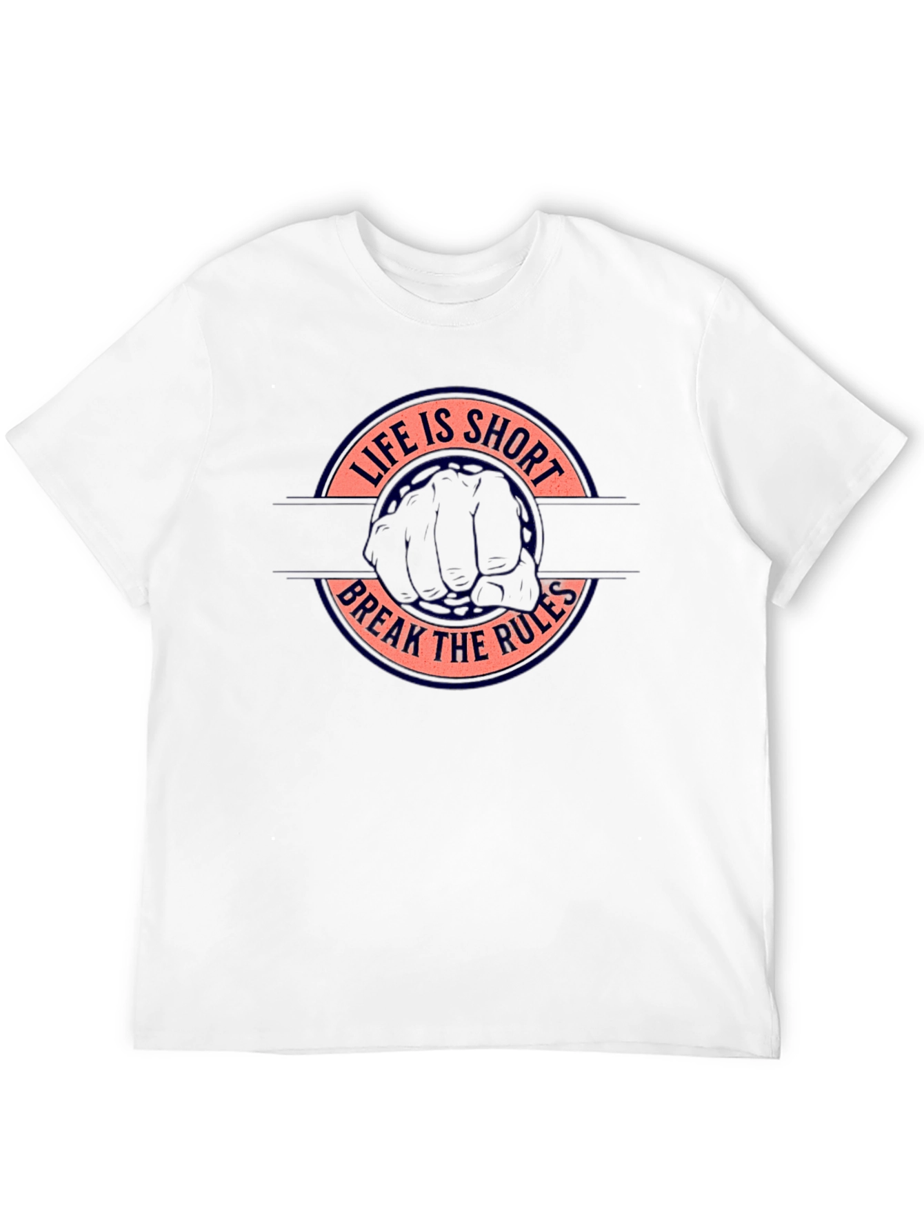Life is Short Break the Rules Graphic Tee