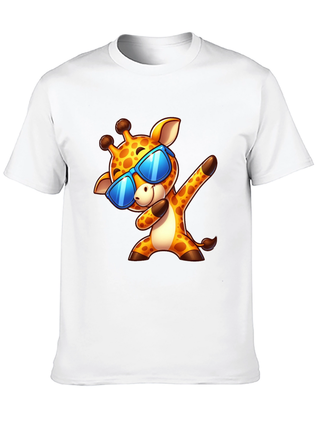 Dabbing Giraffe Graphic Tee - Cool Cartoon T-Shirt