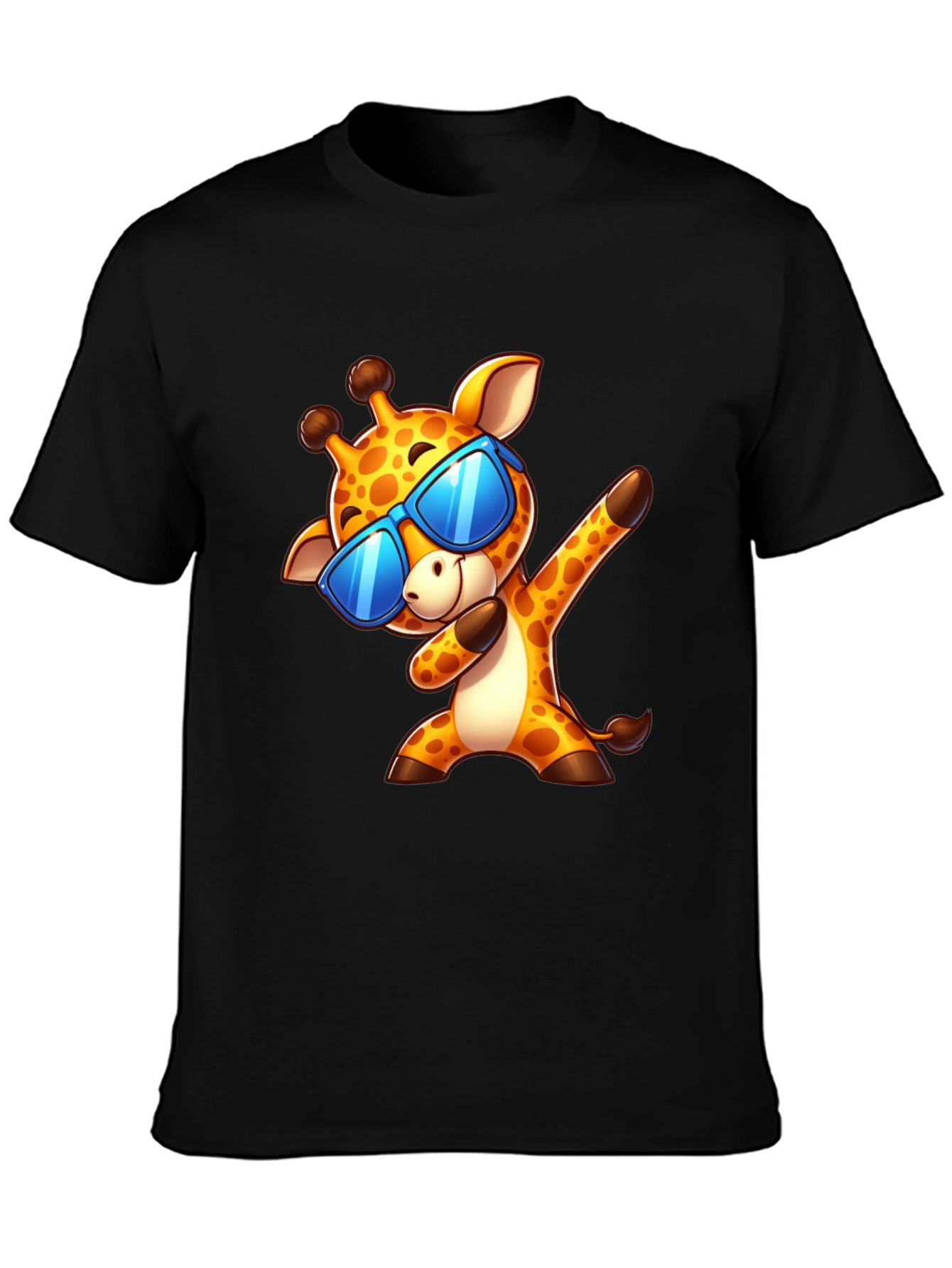 Dabbing Giraffe Graphic Tee - Cool Cartoon T-Shirt