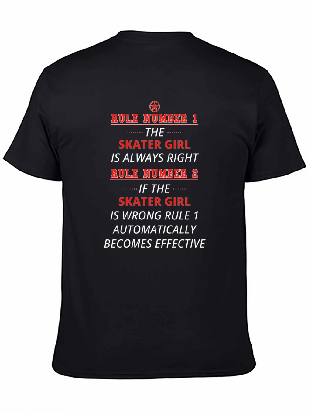 Skater Girl Rules T-Shirt - Funny Statement Tee
