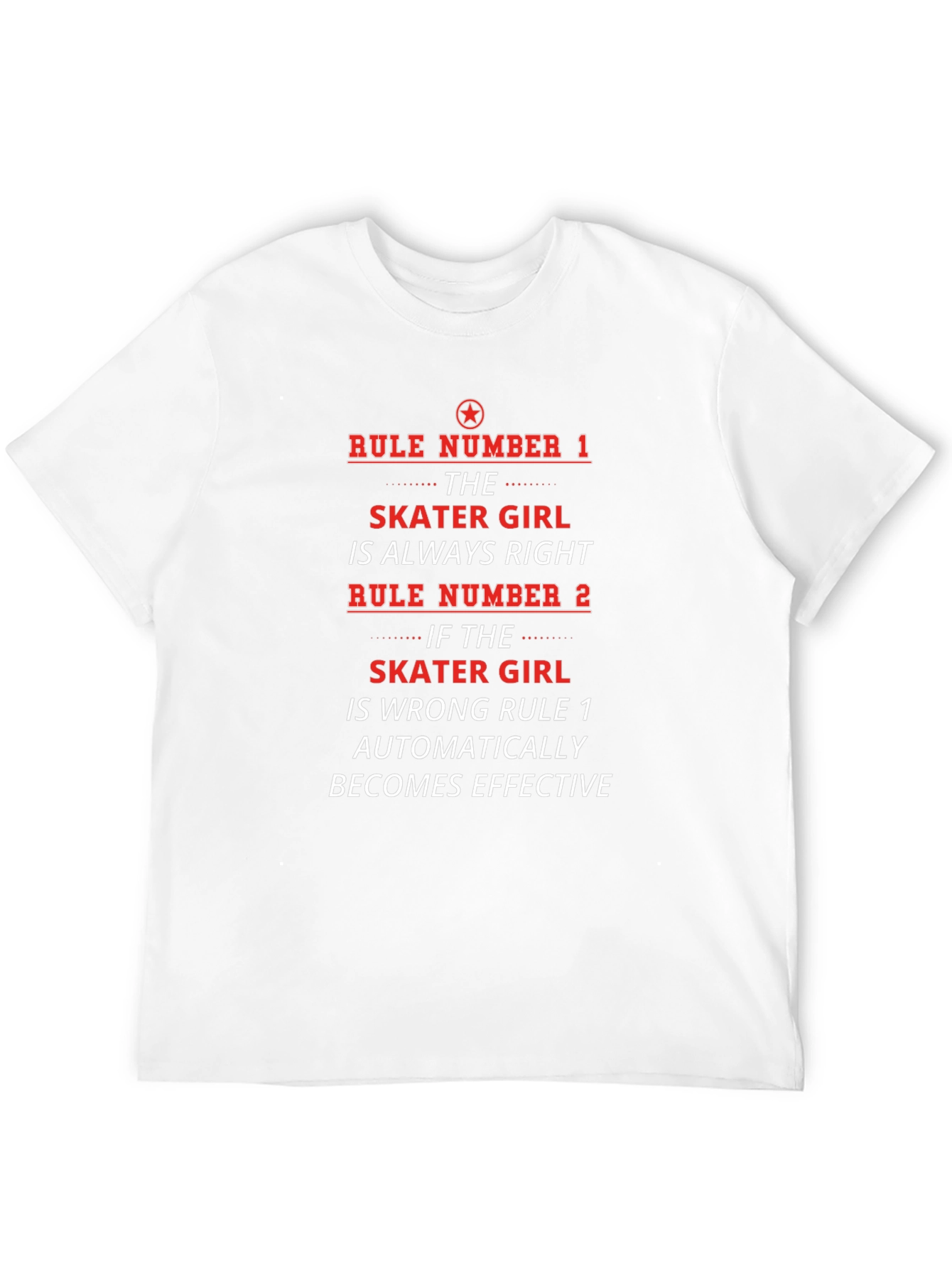 Skater Girl Rules T-Shirt - Funny Statement Tee