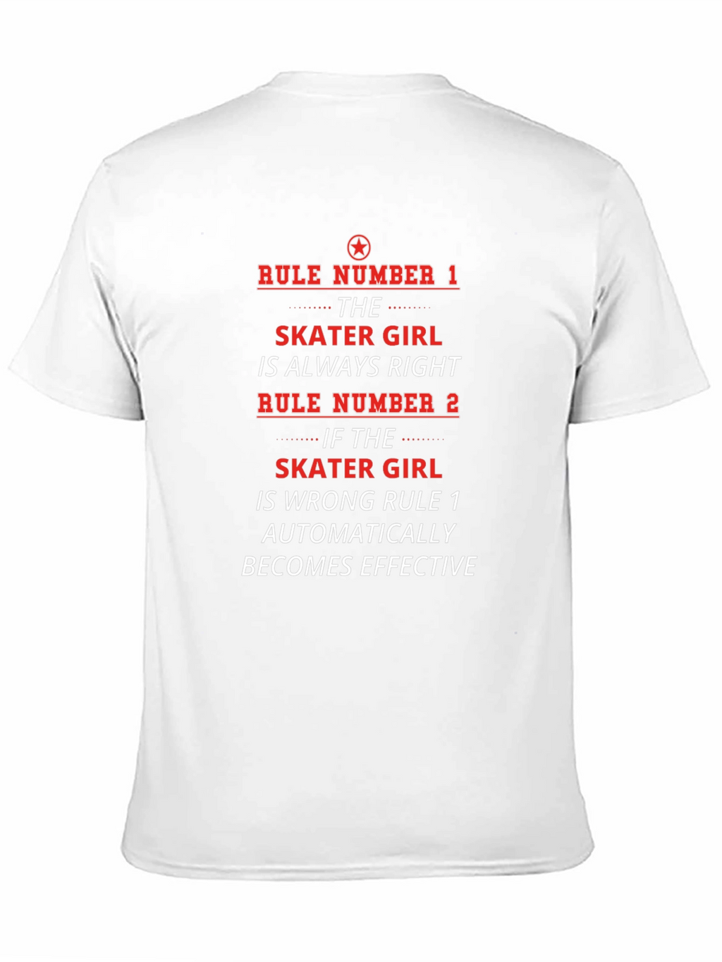 Skater Girl Rules T-Shirt - Funny Statement Tee