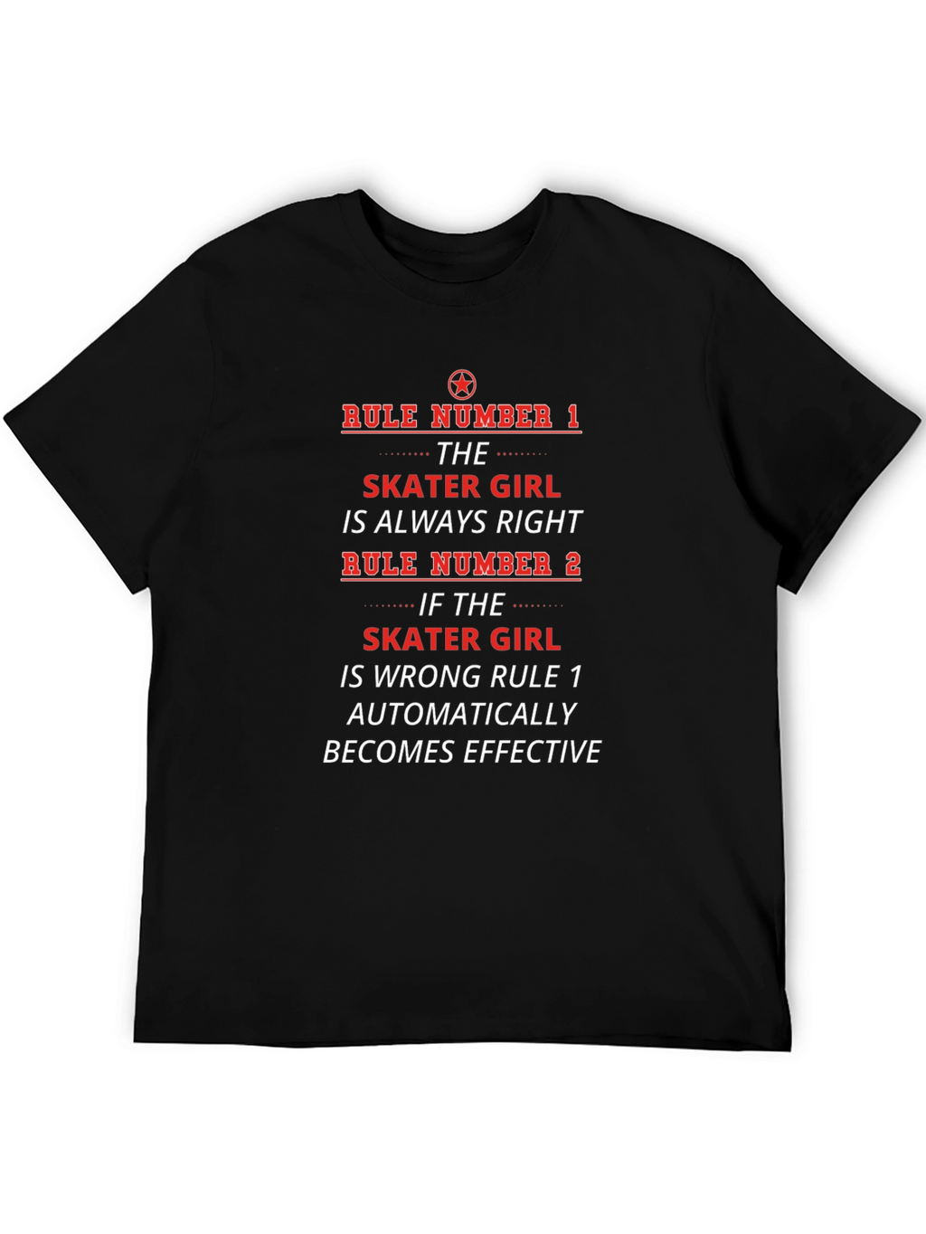 Skater Girl Rules T-Shirt - Funny Statement Tee