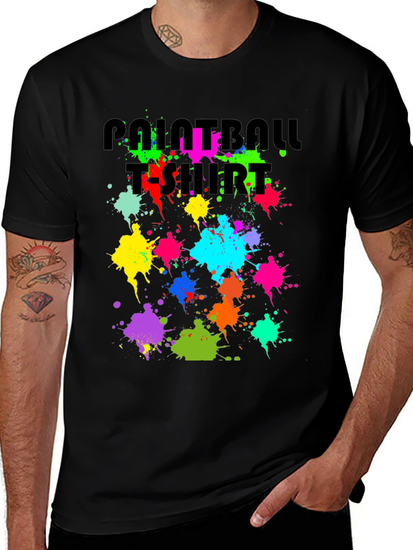 Paint Splatter Paintball T-Shirt - Fun & Unique Graphic Tee