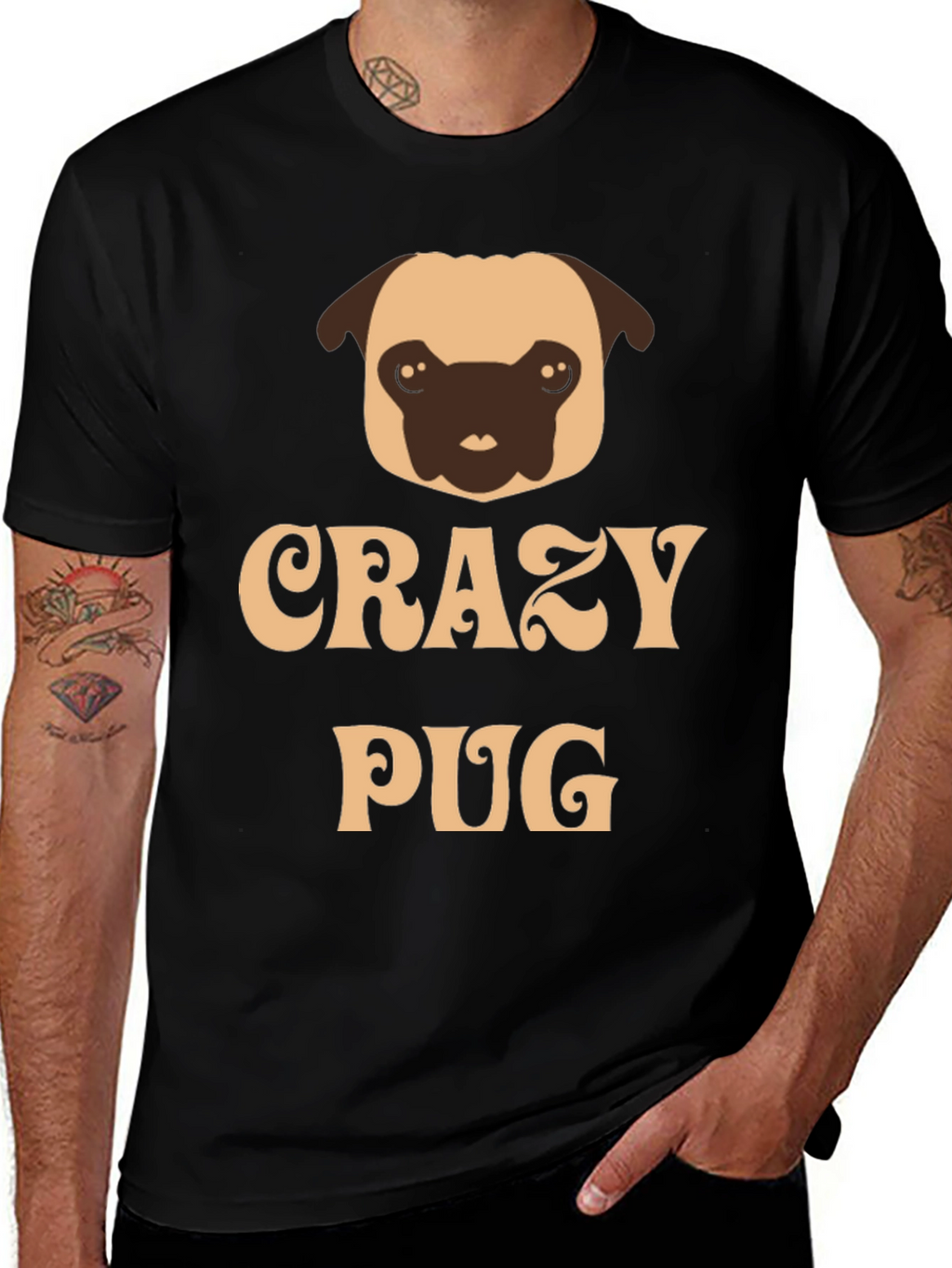 Crazy Pug Graphic Tee