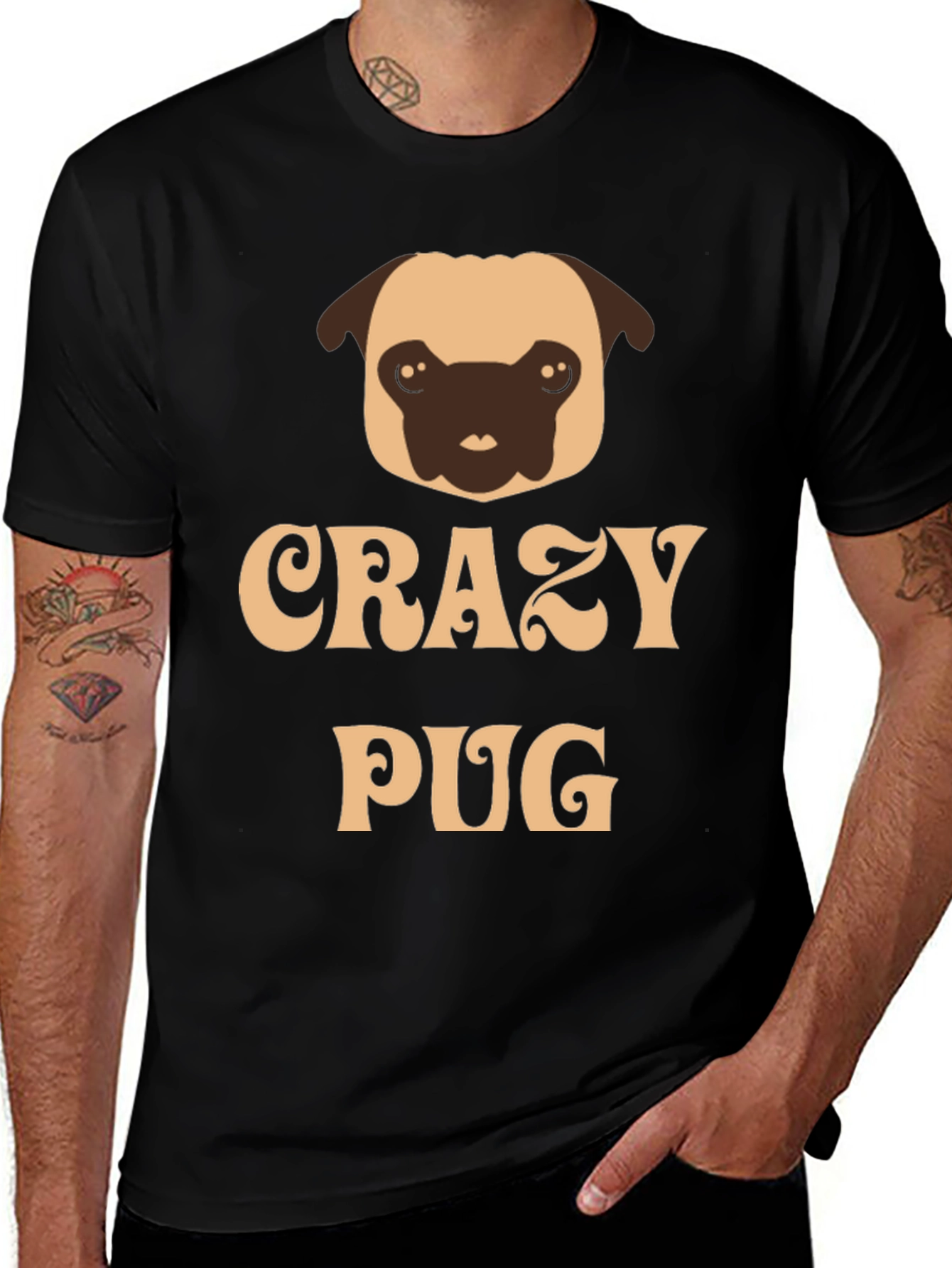 Crazy Pug Graphic Tee