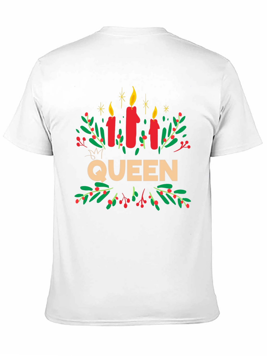 Queen Candles Graphic Tee - Festive Holiday Shirt